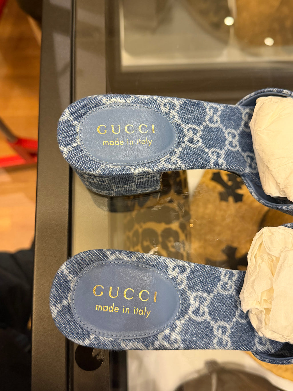 Gucci Women’s Slide Sandal With Horsebit - Blue