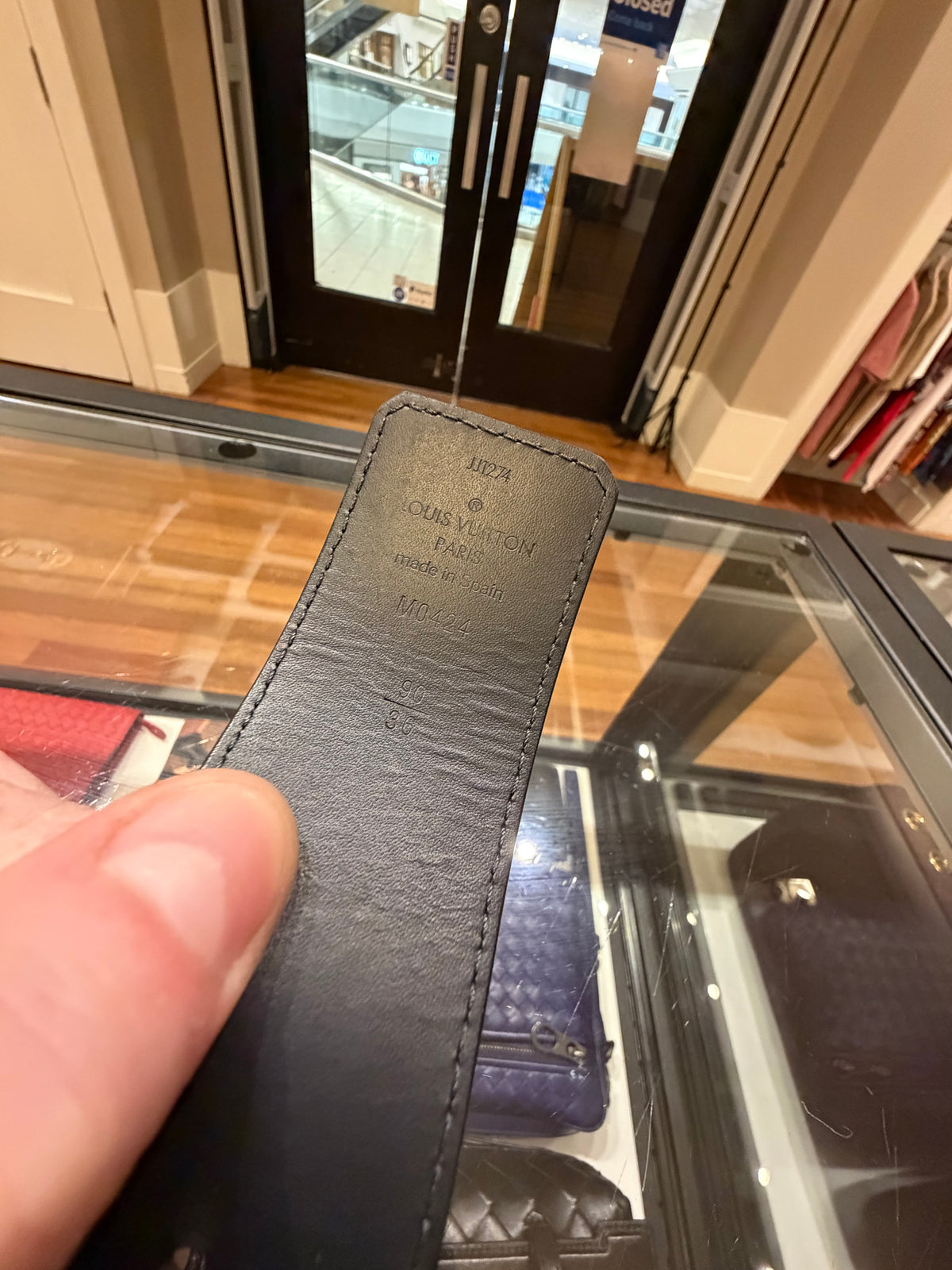 Hermes Buckle & Louis Vuitton Strap Leather Belt