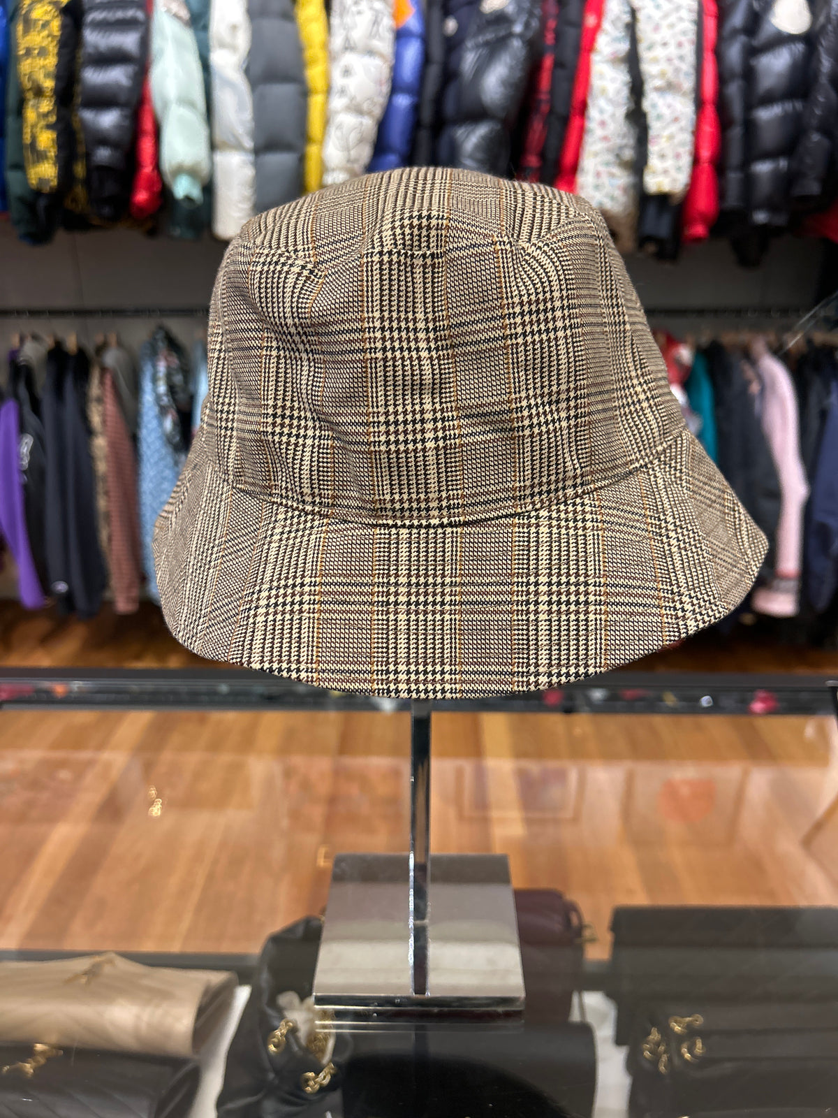 Celine Plaid Bucket Hat
