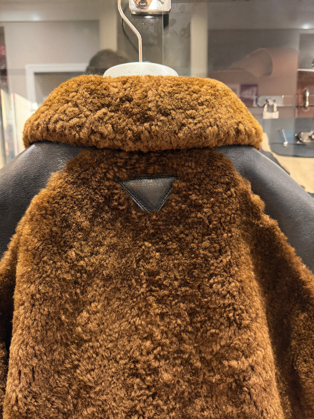 Prada Shearling & Leather Belted Jacket