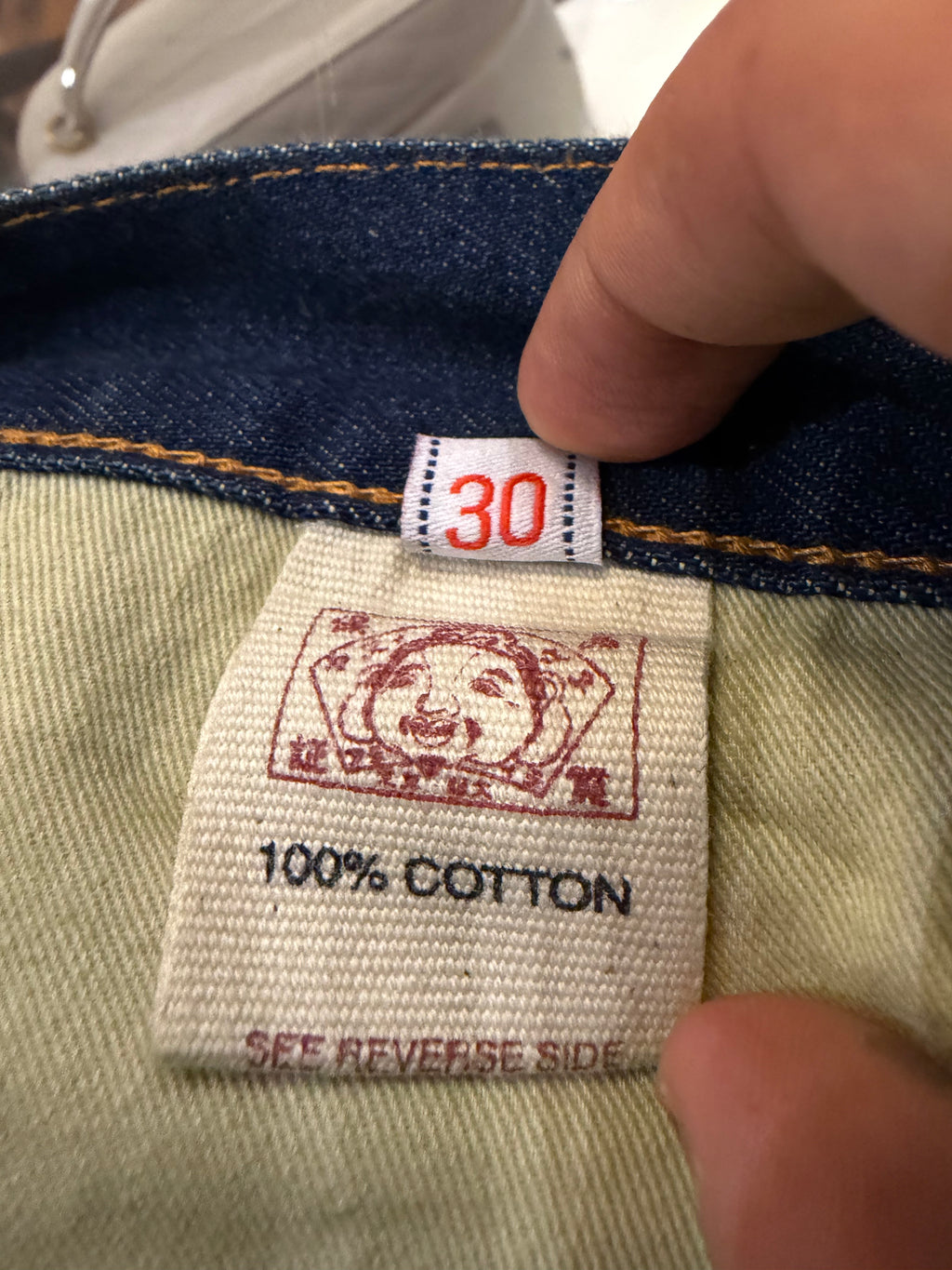 Evisu Pony Hair Backtab Denim Jeans
