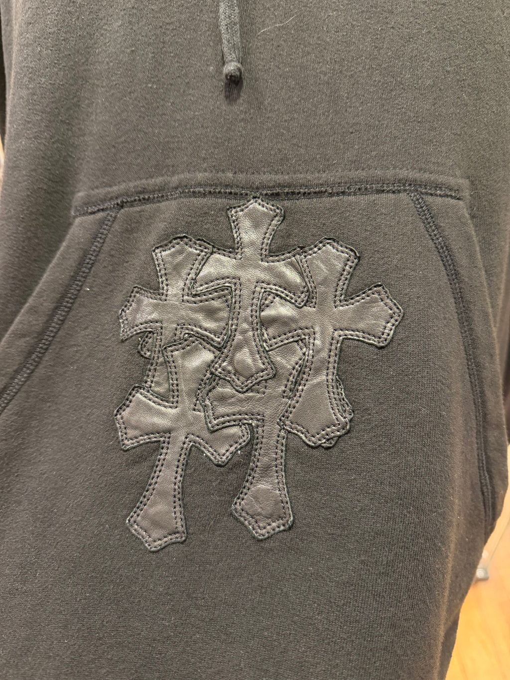 Chrome Hearts 1/1 Cross Patch T-Bar Hoodie