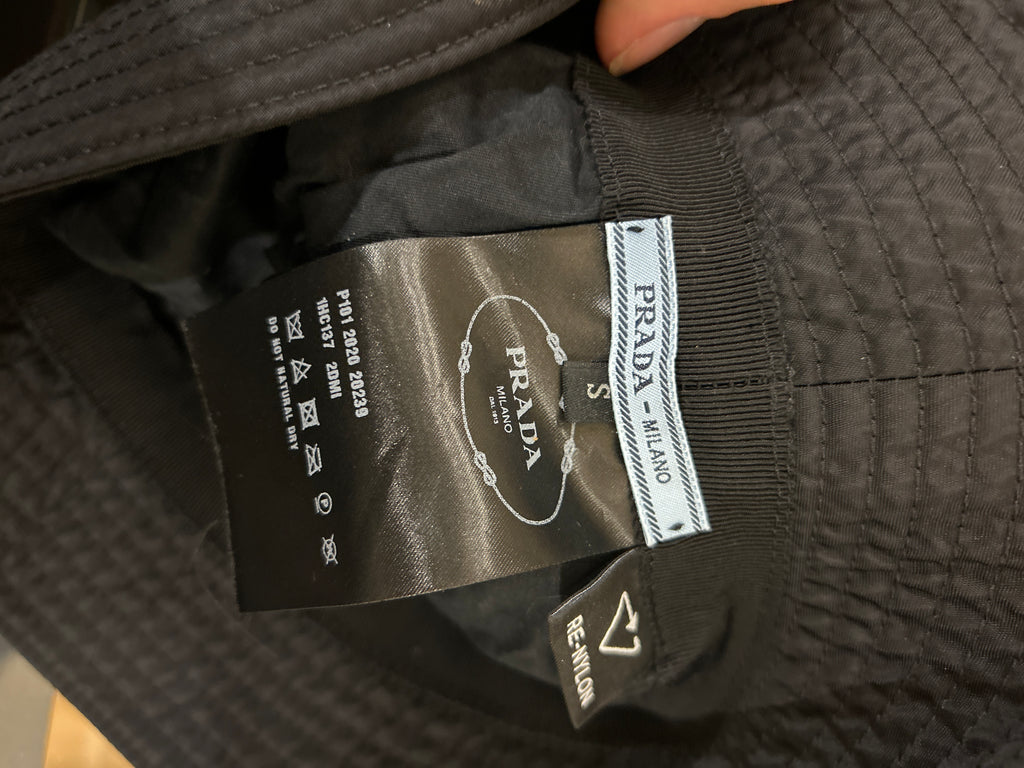 Prada Milano Logo Bucket Hat