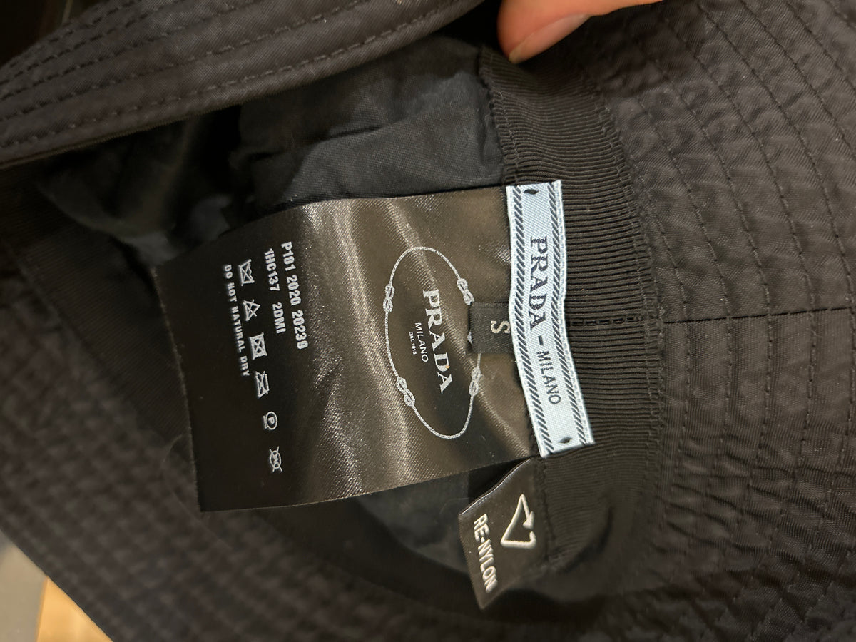 Prada Milano Logo Bucket Hat