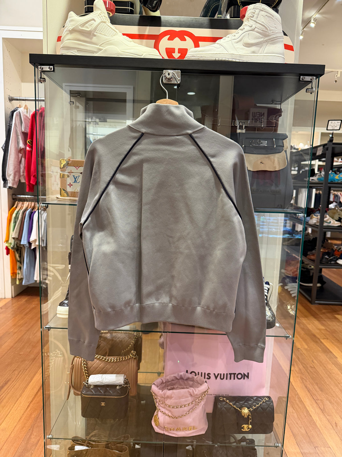 Miu Miu Technical Yarn Full Zip Cardigan - Grey (WMNS)