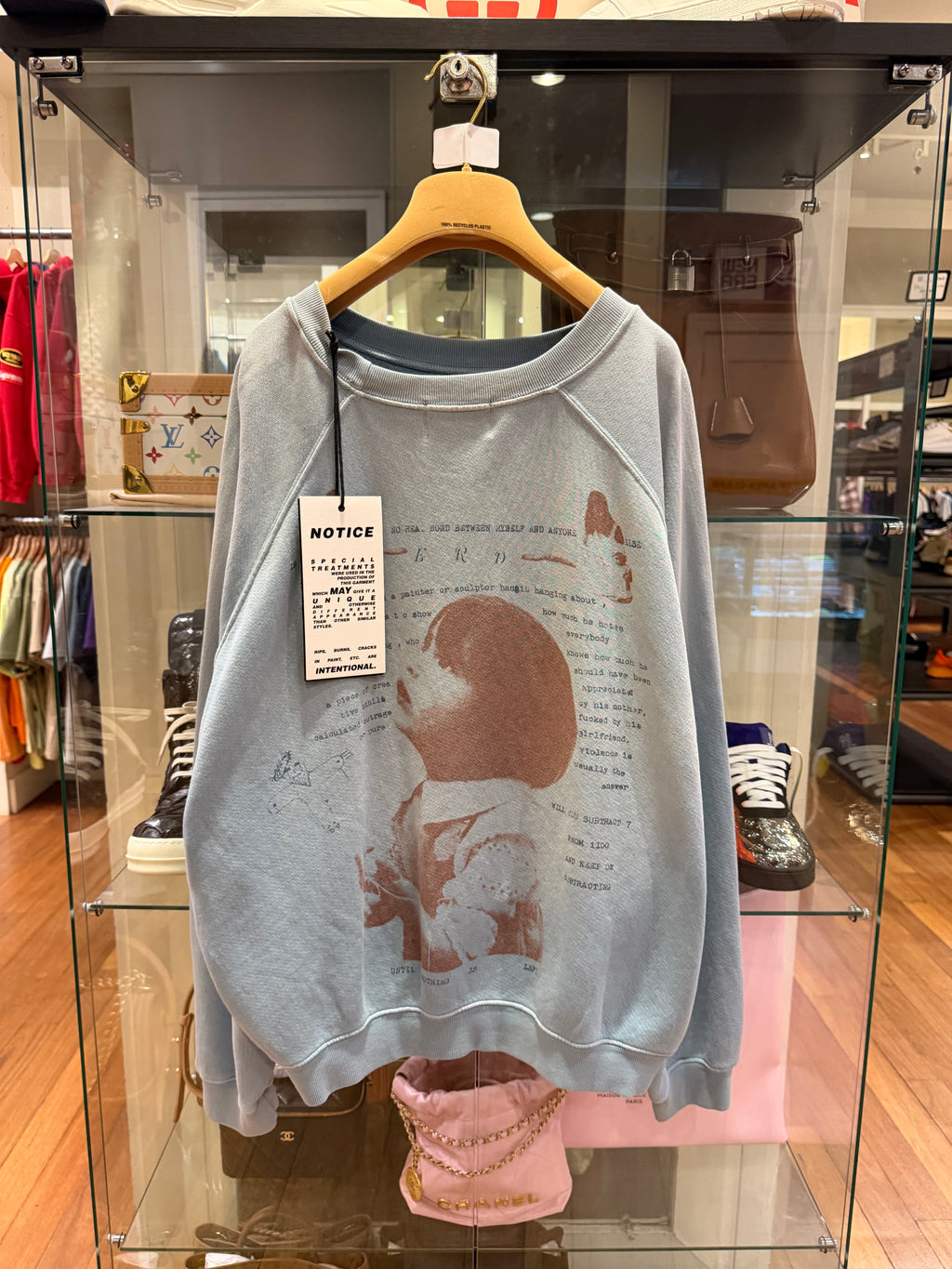 ERD 'Reminiscing' Raglan Graphic Sweatshirt - Blue