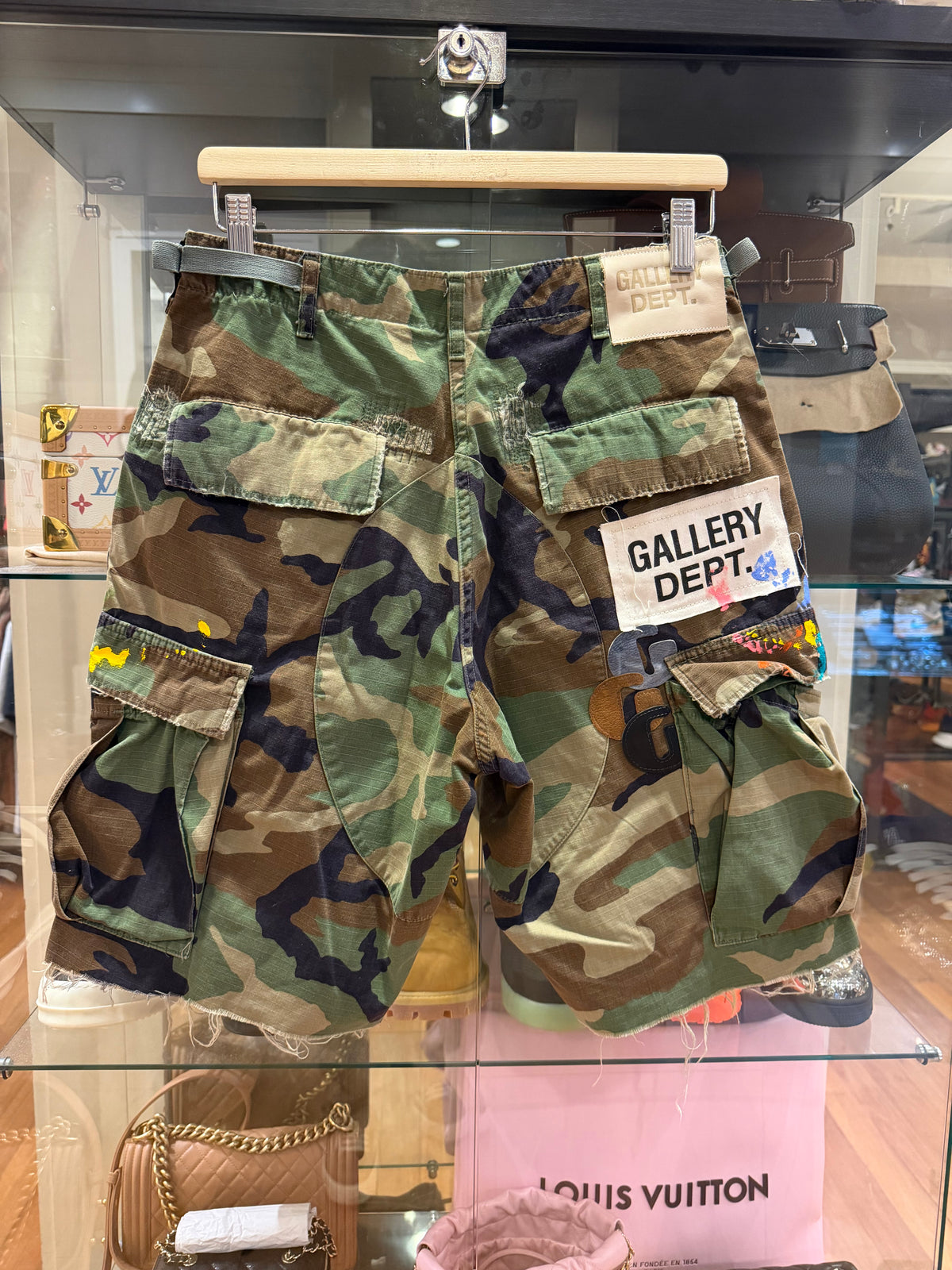 Gallery Dept G Patch Woodland Camo Cargo Shorts