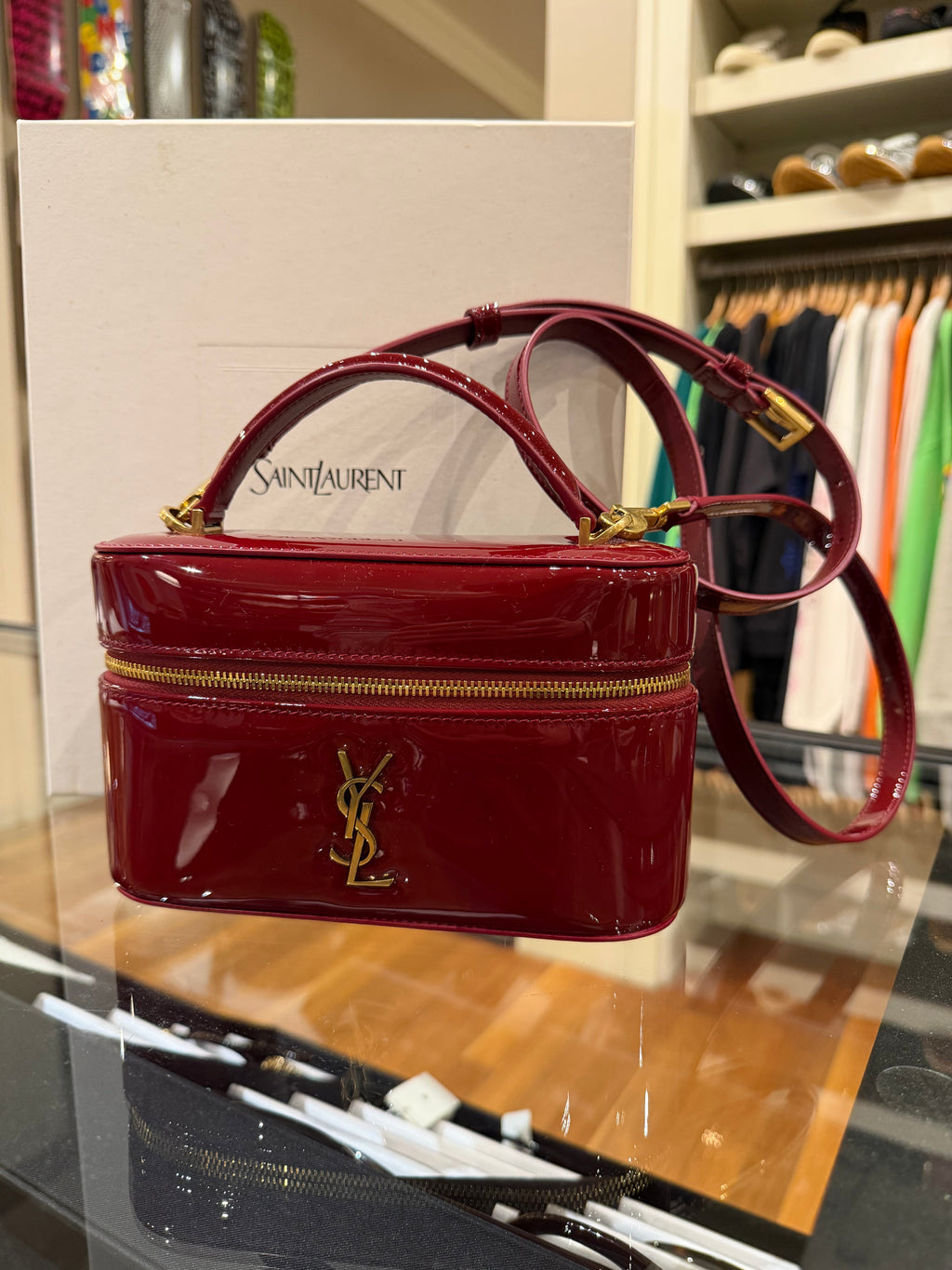 Saint Laurent Gaby Vanity Bag - Red