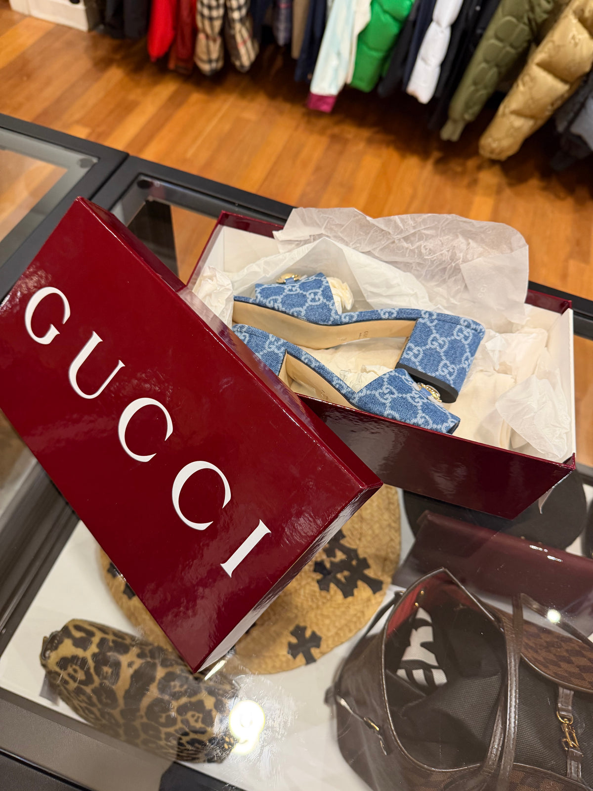 Gucci Women’s Slide Sandal With Horsebit - Blue