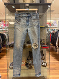 Amiri Paint Splatter Distressed Skinny Jeans