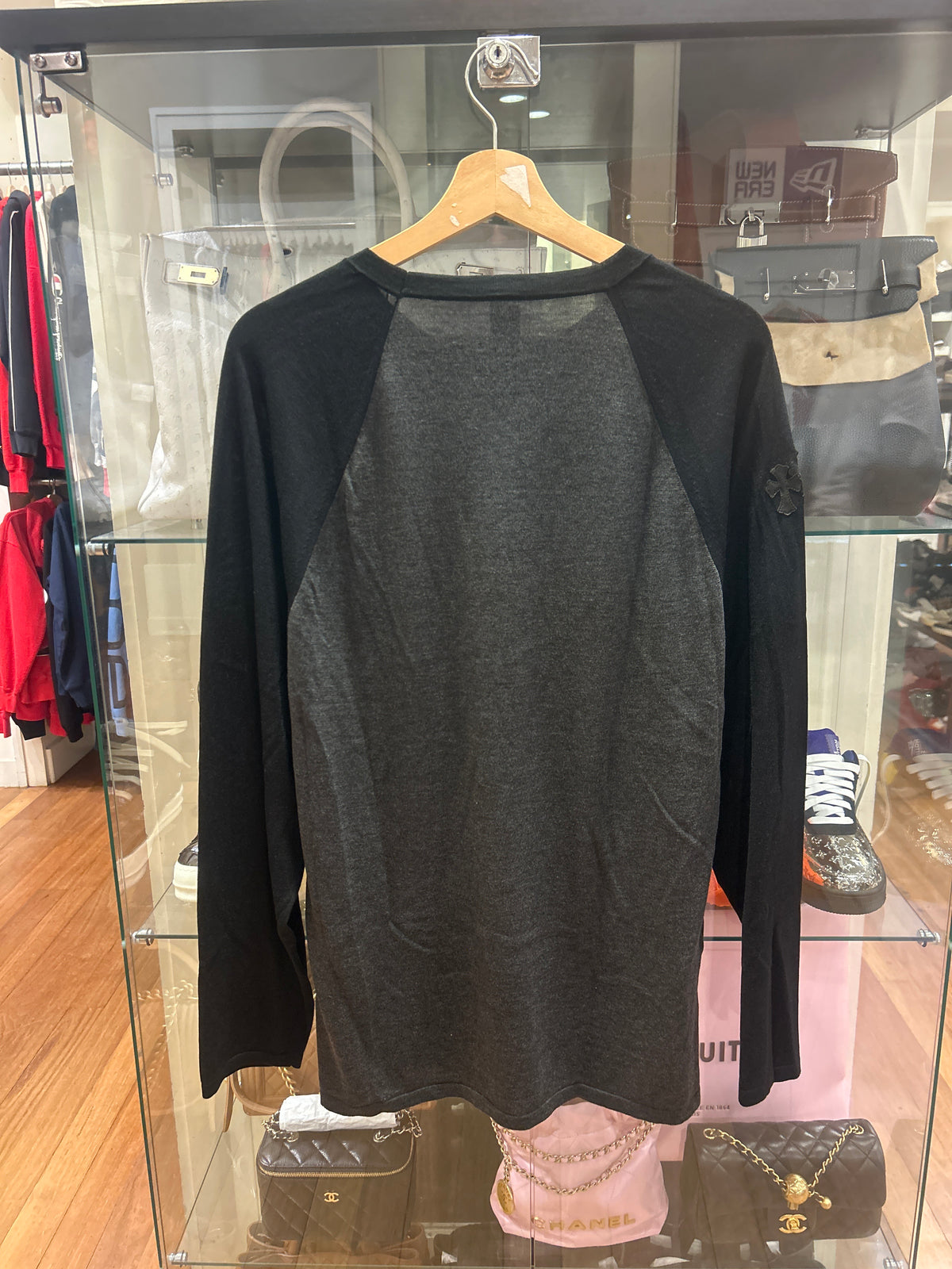 Chrome Hearts Cross Patch Silk Raglan LS Tee