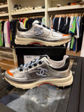 Chanel 26K Silver Trainer Sneakers