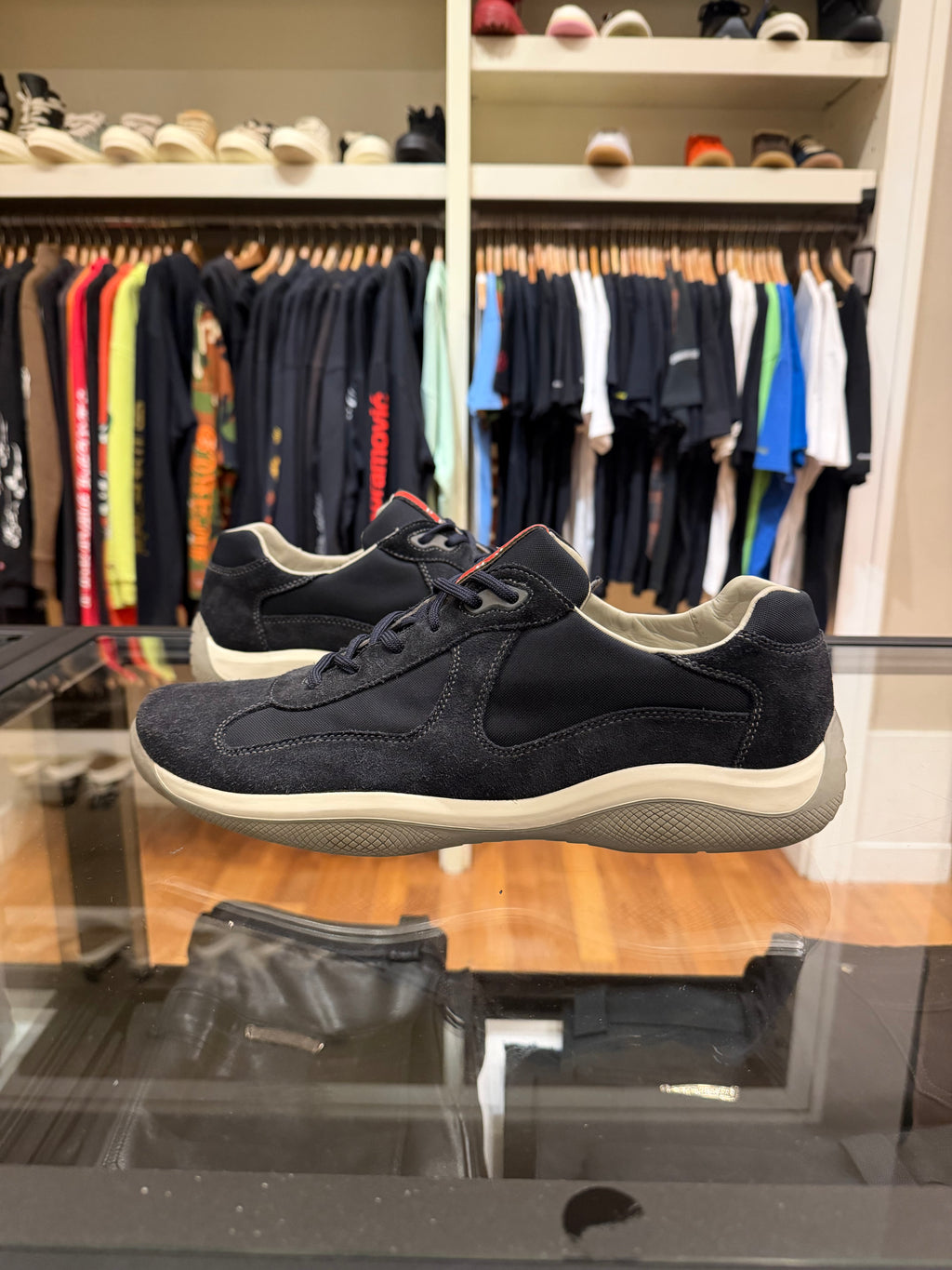 Prada America Cup Original Suede - Navy