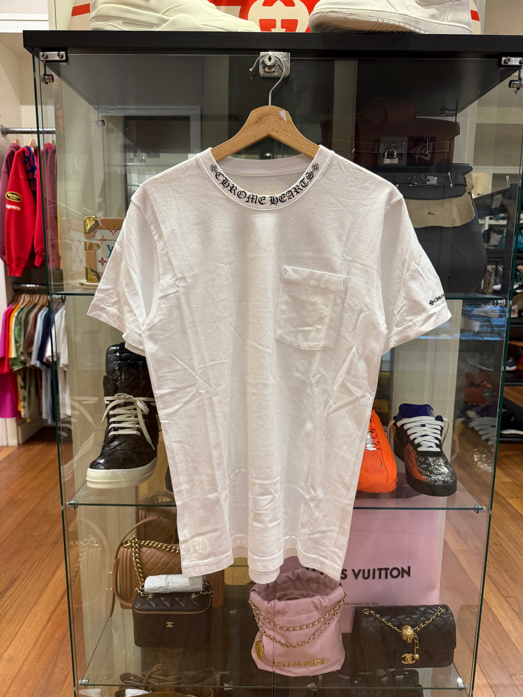 Chrome Hearts Neck Logo Tee - White