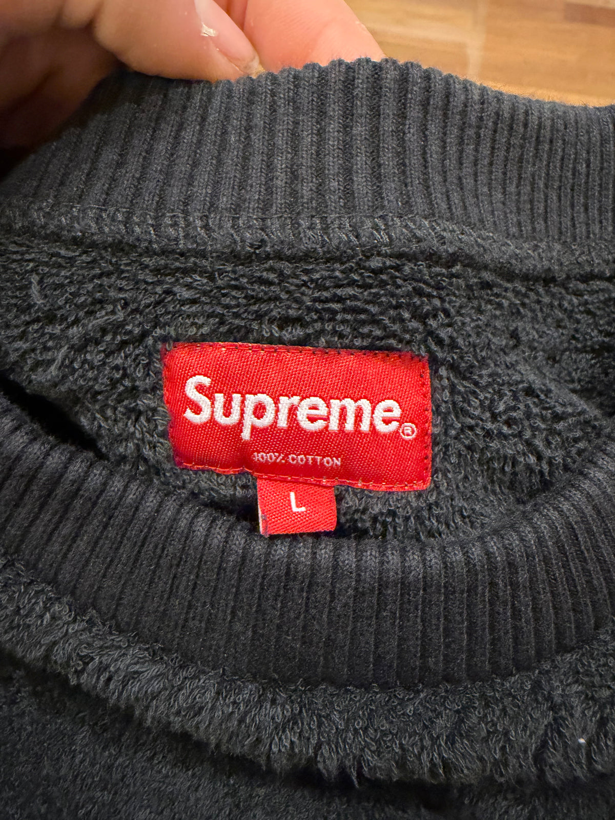 Supreme Terrycloth Crewneck - Black