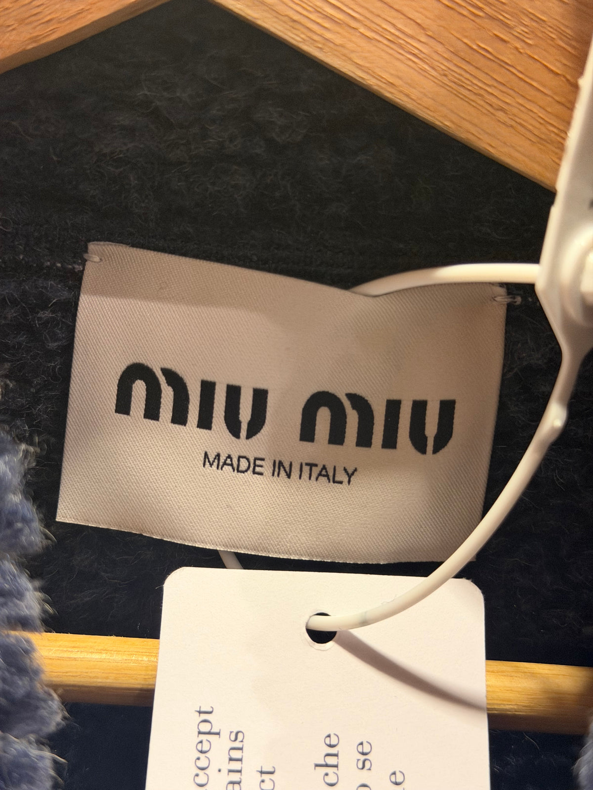 Miu Miu Fleece Sherpa Lined Vest - Navy