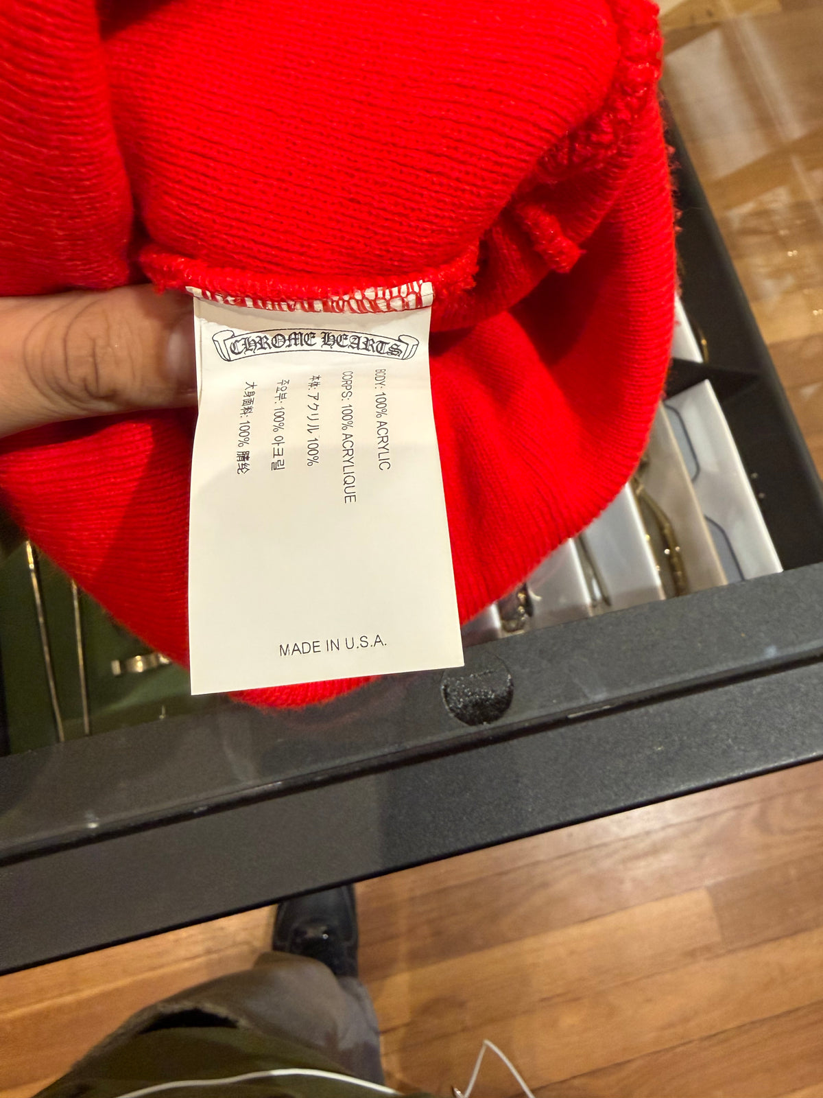 Chrome Hearts Logo Beanie - Red