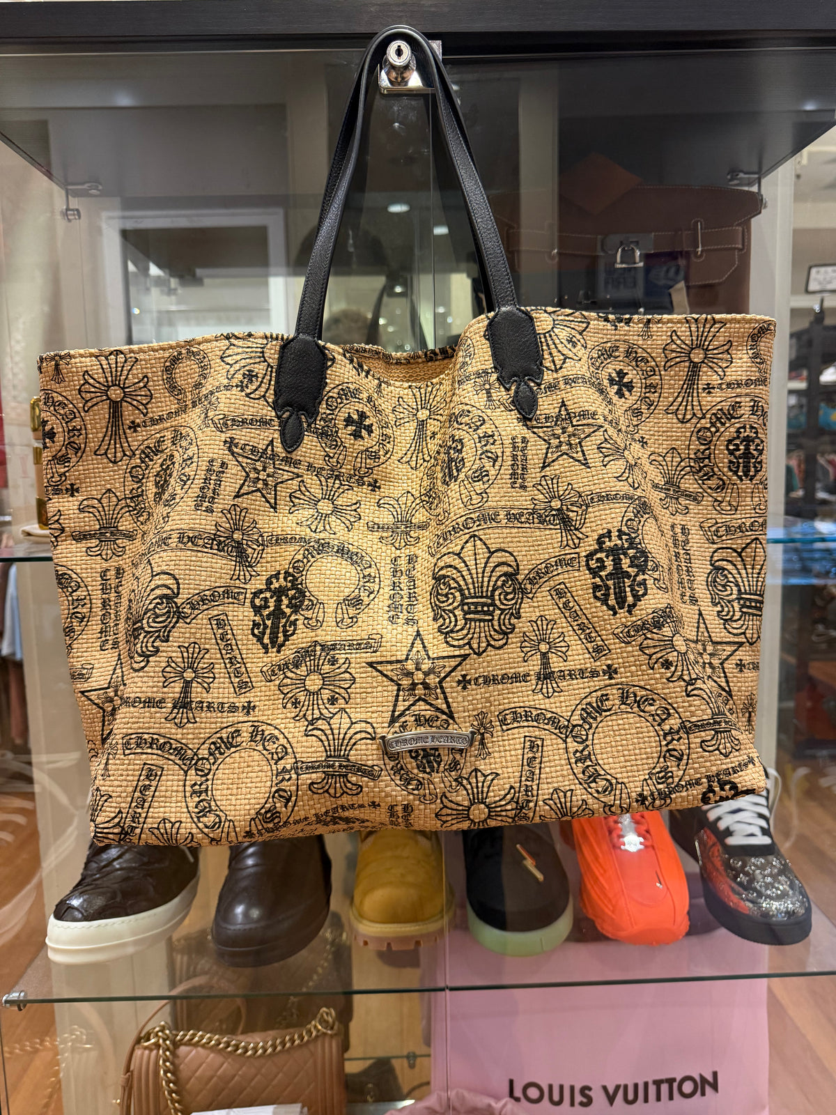 Chrome Hearts All Over Stencil Beach Tote - Beige