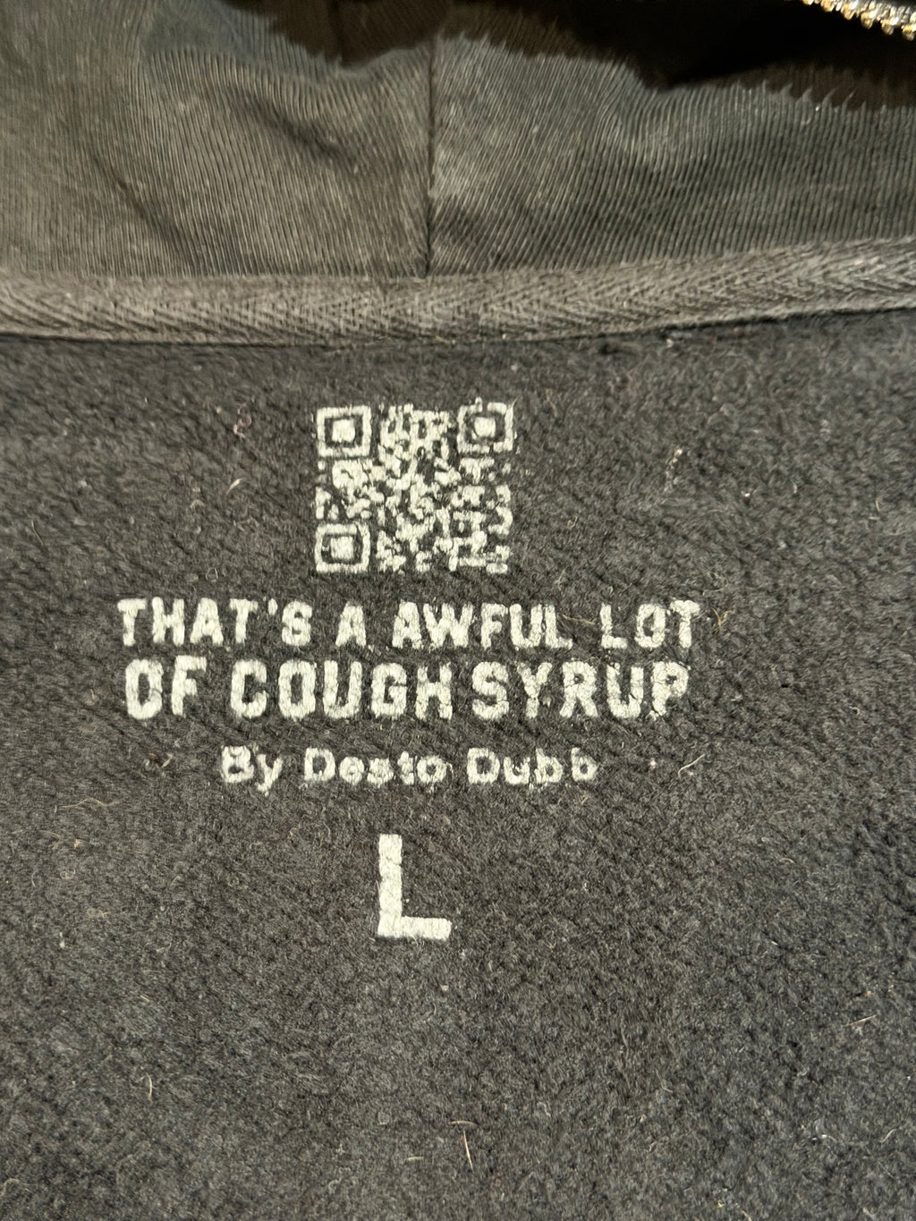 That's A Awful Lot of Cough Syrup Rhinestone Full Zip
Hoodie - Black