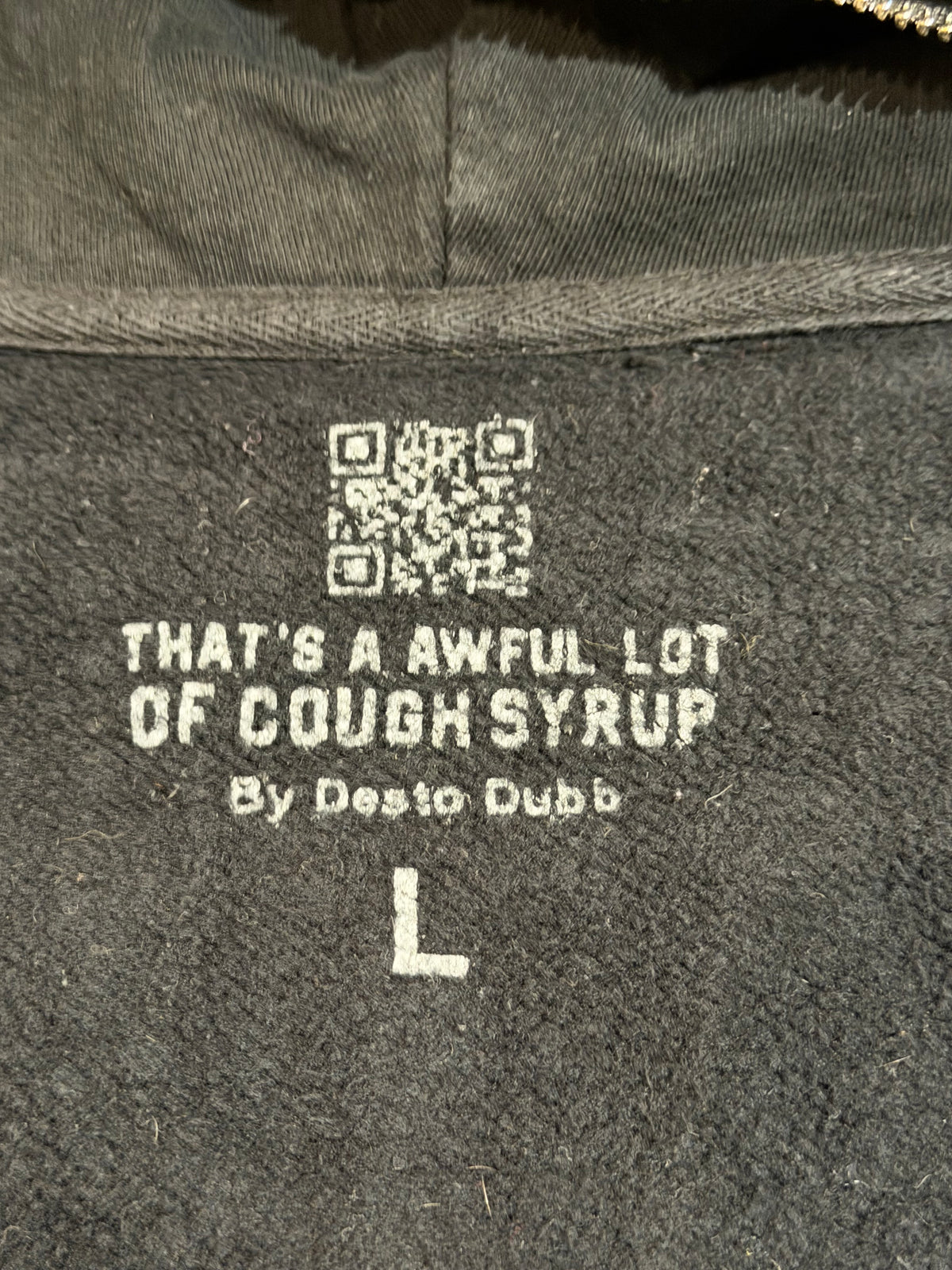 That's A Awful Lot of Cough Syrup Rhinestone Full Zip
Hoodie - Black