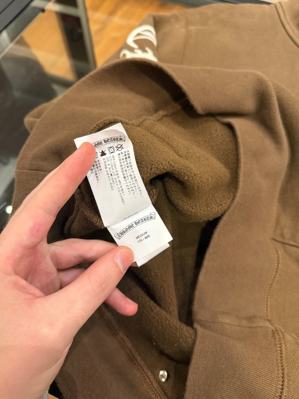 Chrome Hearts ‘Slo Ride’ Cashmere embroidered quarter zip - brown