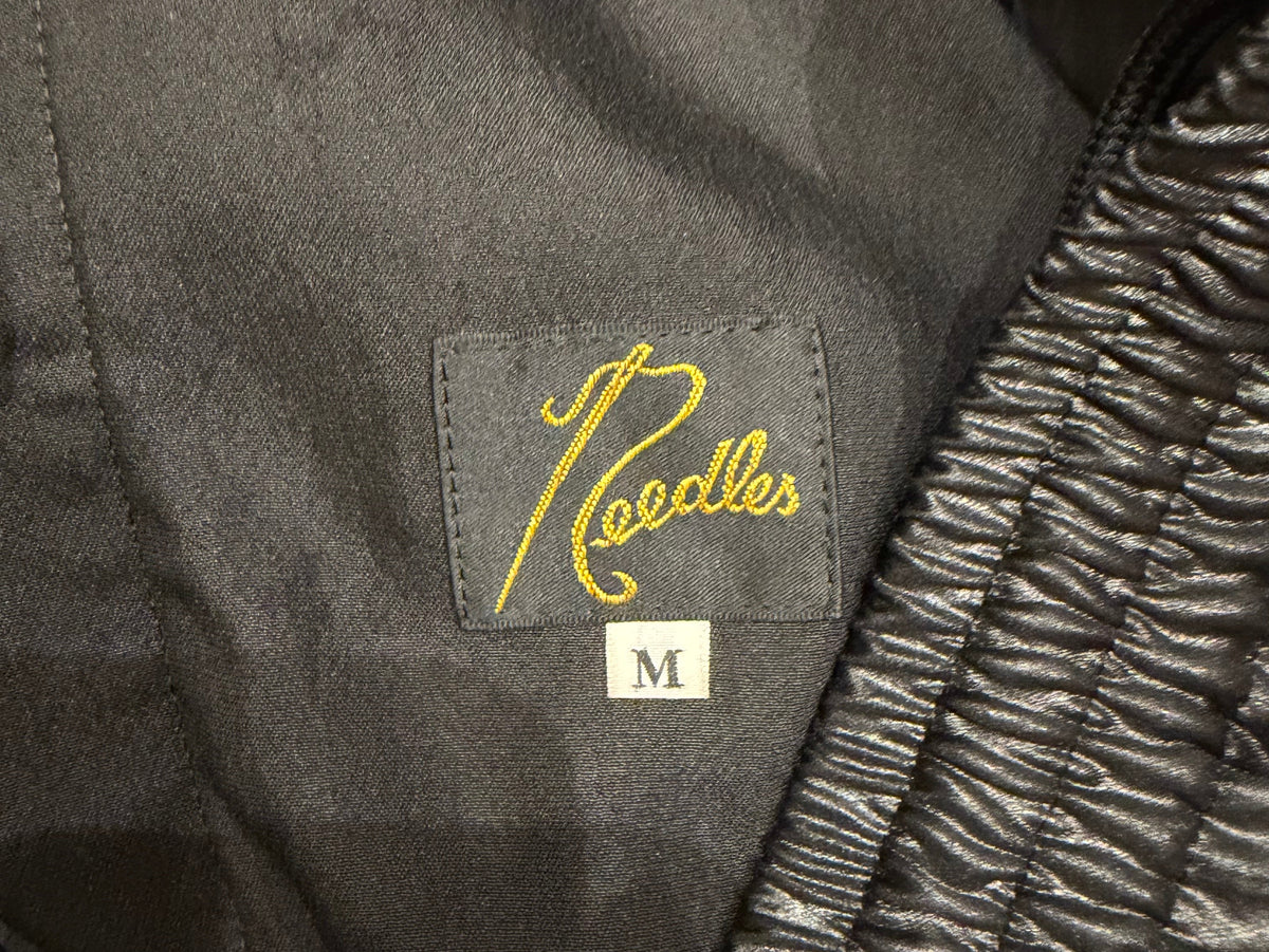 Needles Satin Pleather Track Pants - Black