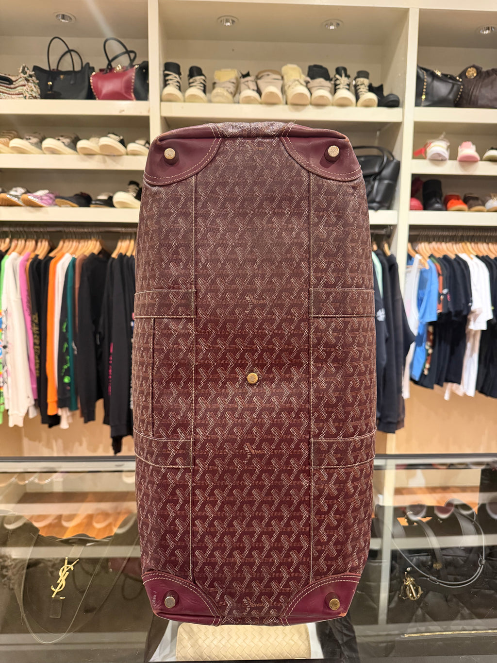 Goyard Boeing 55 Burgundy Duffle Bag