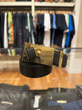 Buscemi Leather Belt Gold Hardware