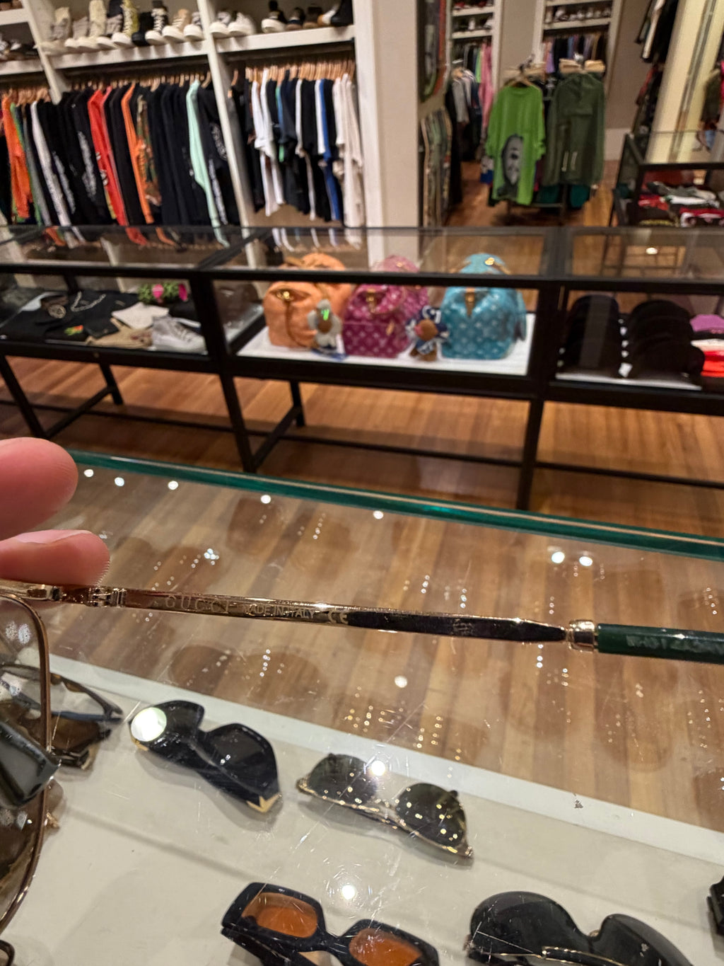 Gucci Gold Thin Frame Glasses