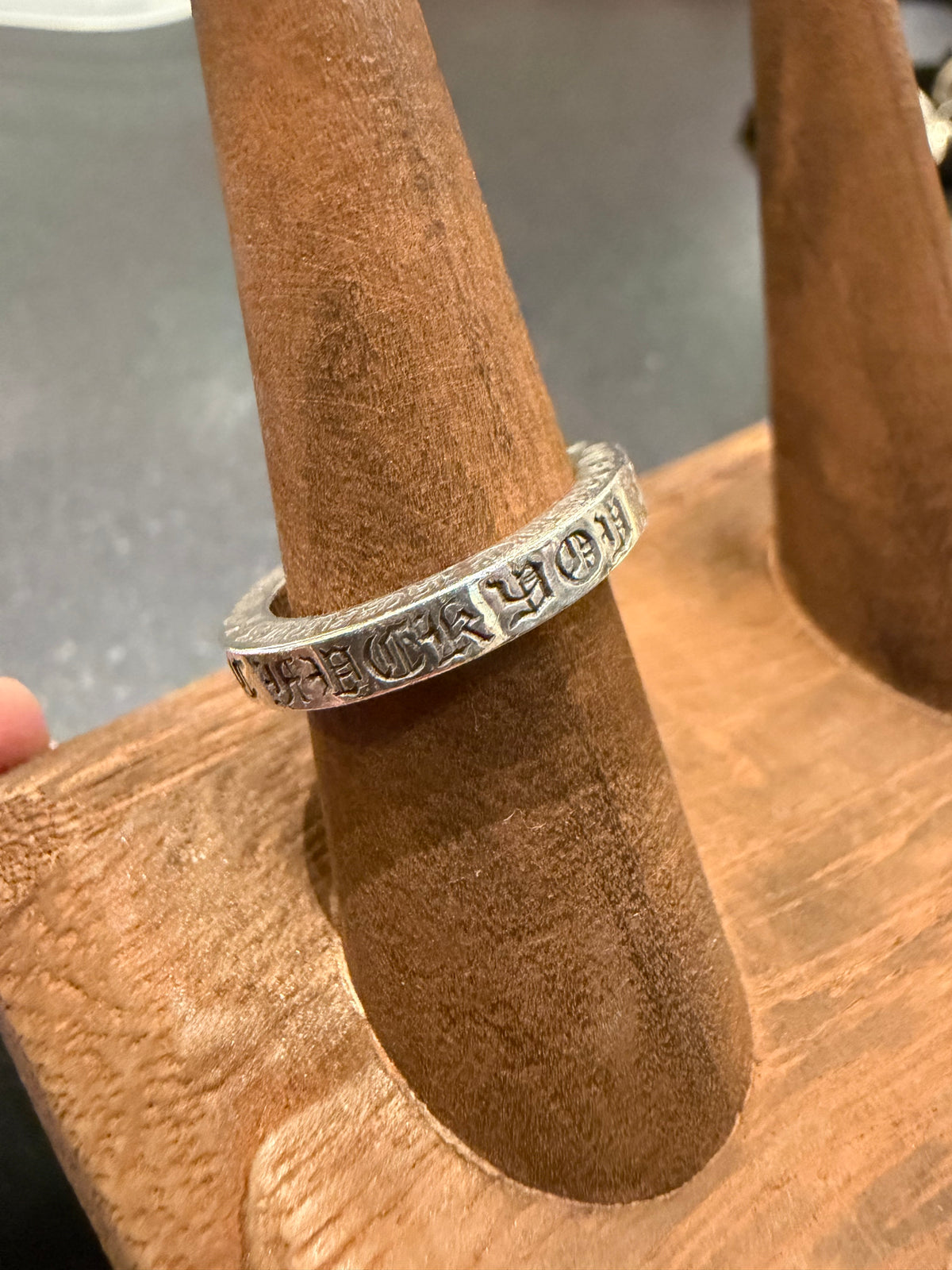 Chrome Hearts NYC F You 3MM Spacer Ring Silver - Size 6.5