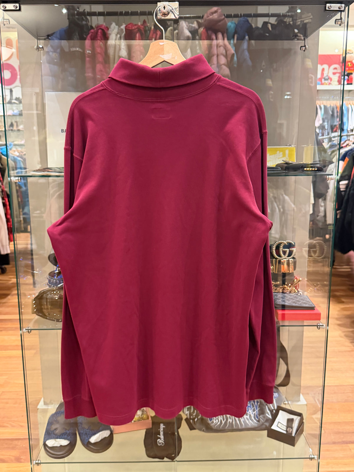 Supreme Mock Neck LS Maroon