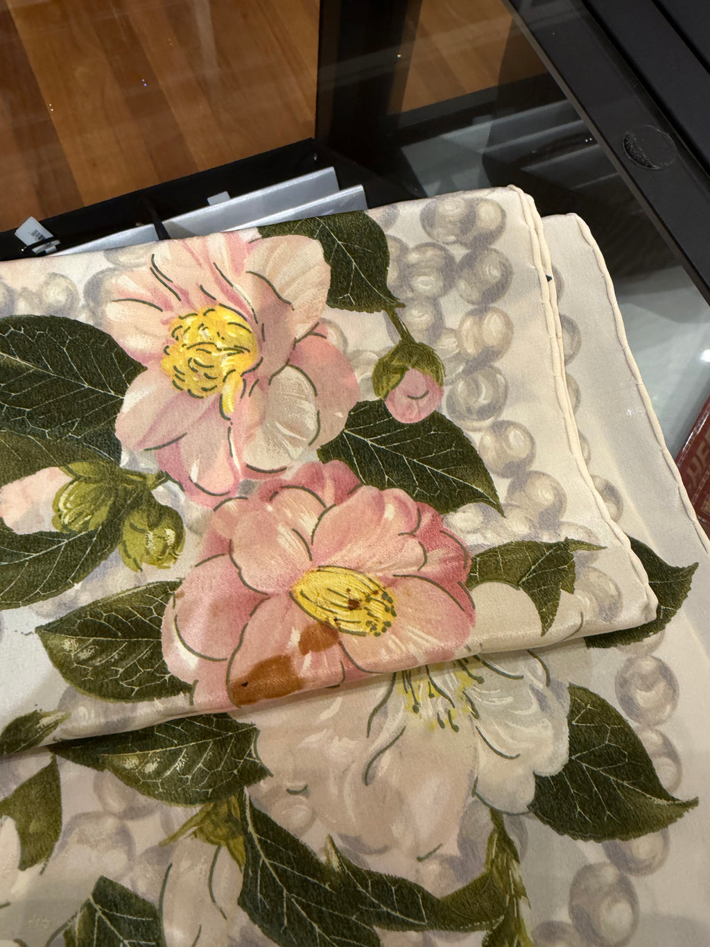 Chanel Camellia Floral Silk Scarf