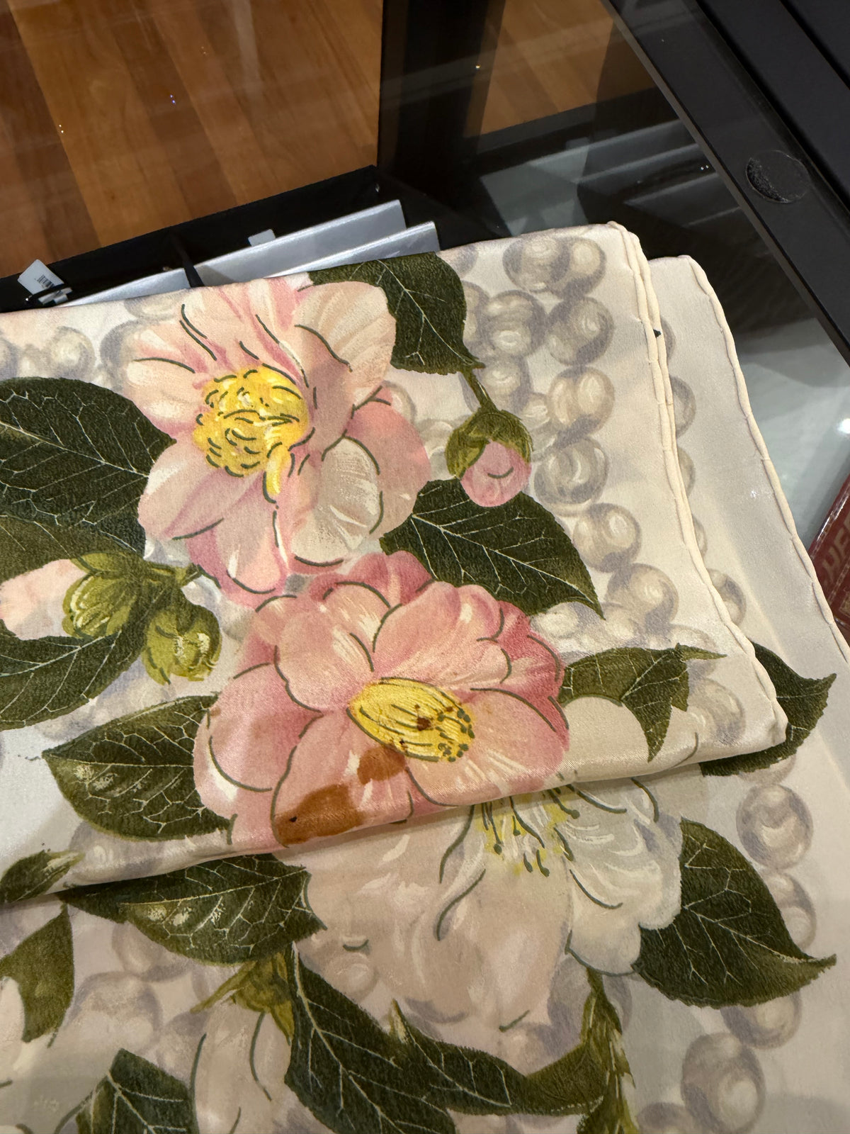 Chanel Camellia Floral Silk Scarf