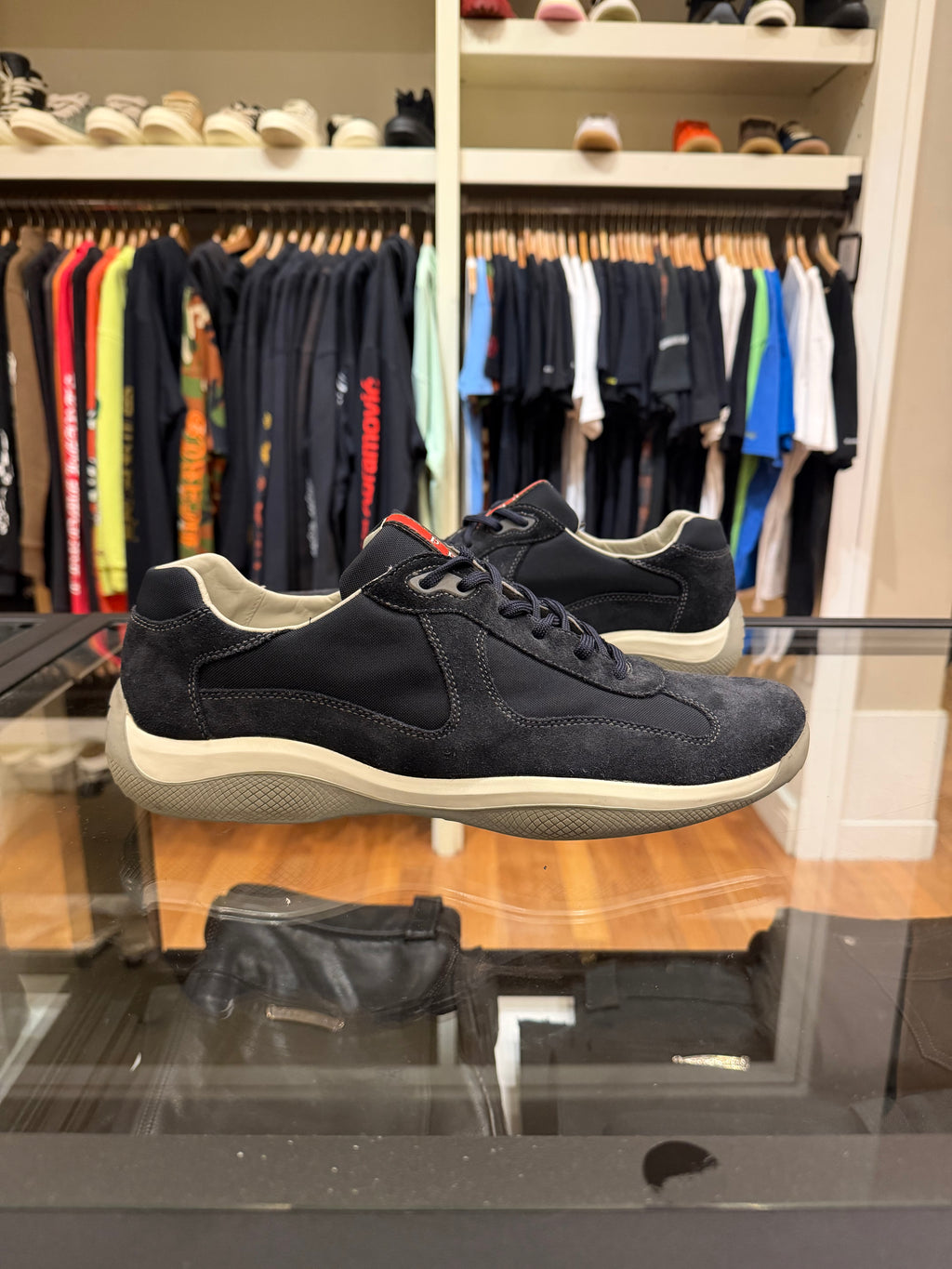 Prada America Cup Original Suede - Navy