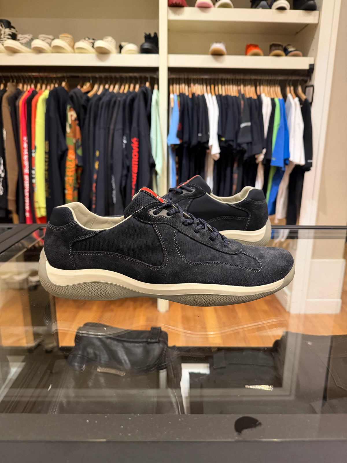Prada America Cup Original Suede - Navy