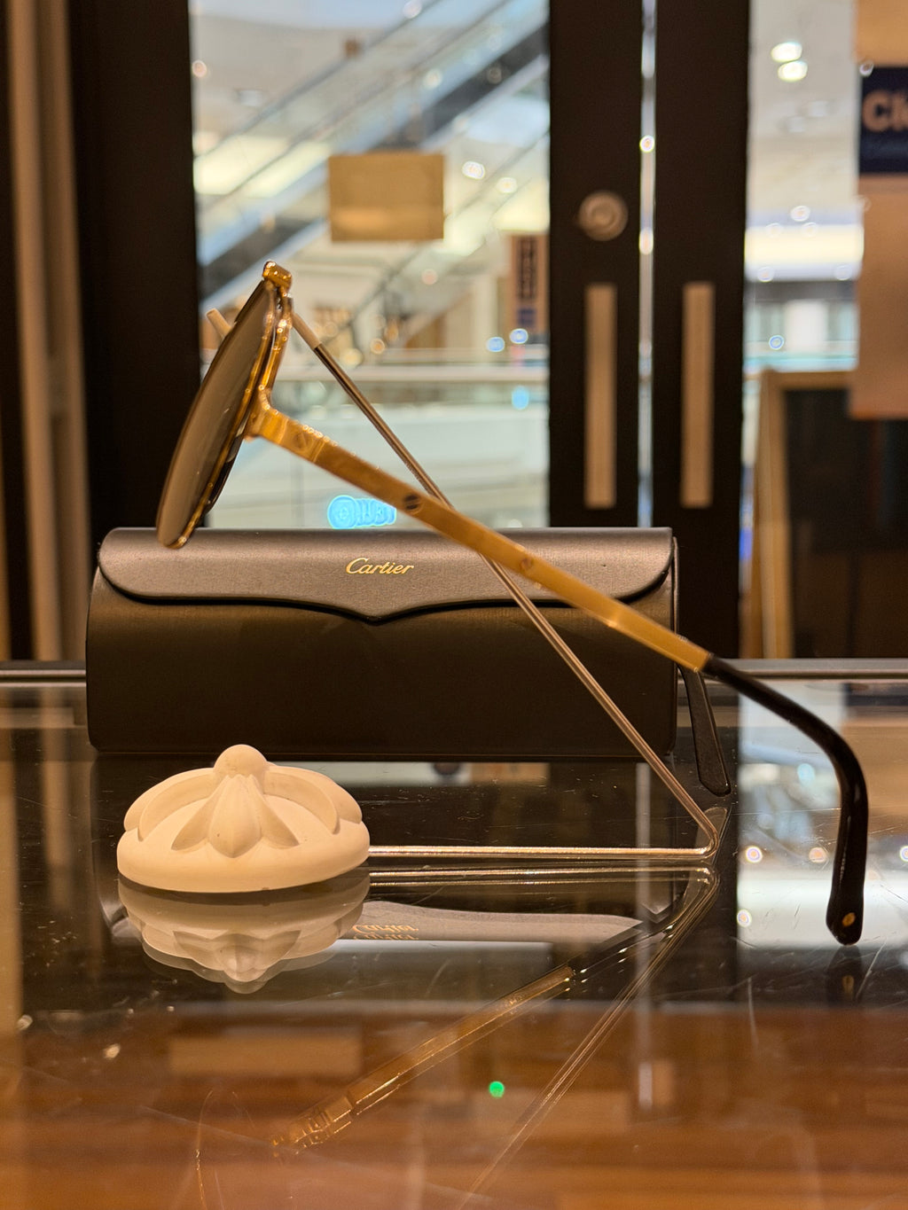 Cartier Pilot Sunglasses - Gold With Black Lenses