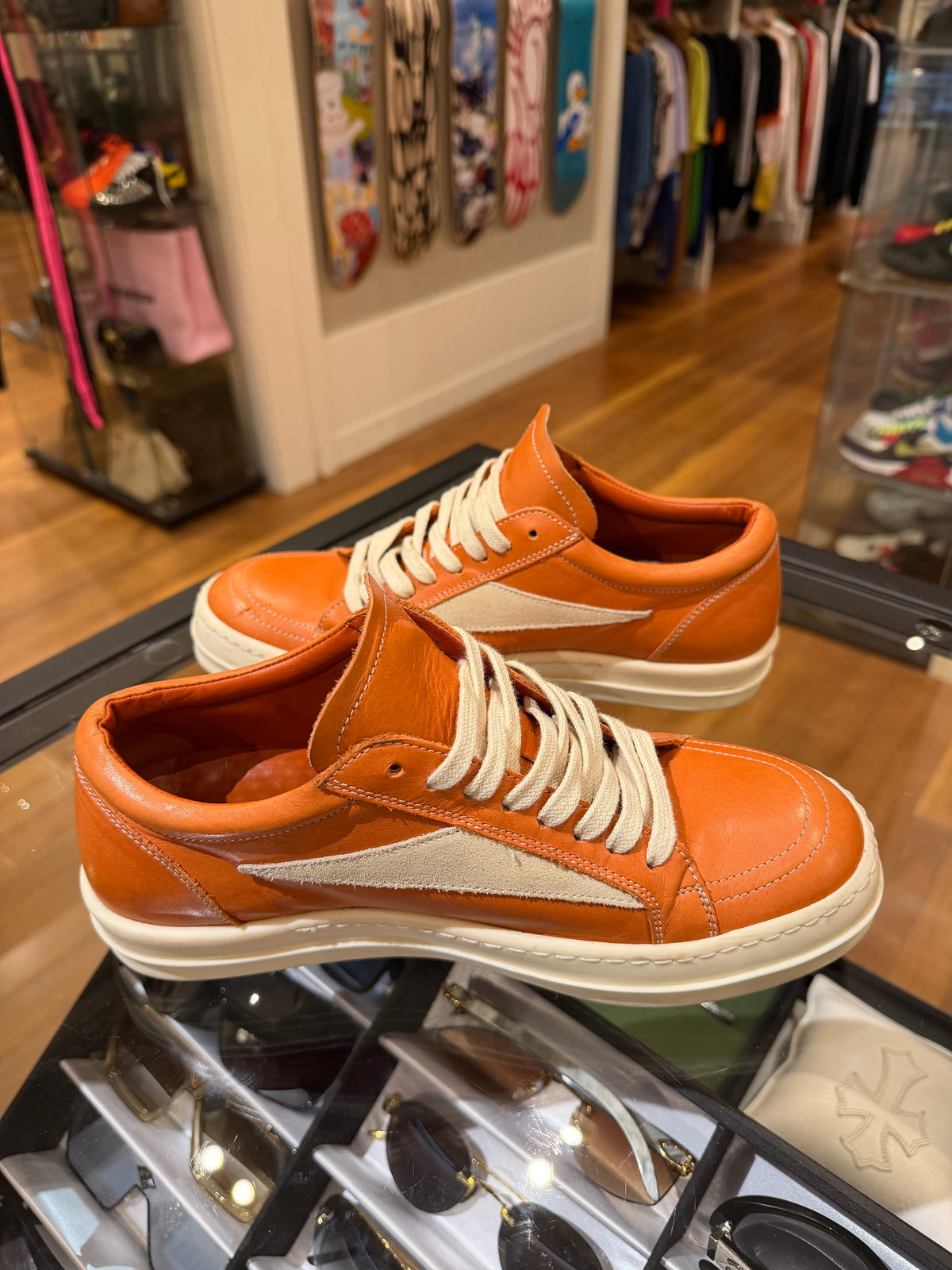 Rick Owens Vintage Low - Orange Leather