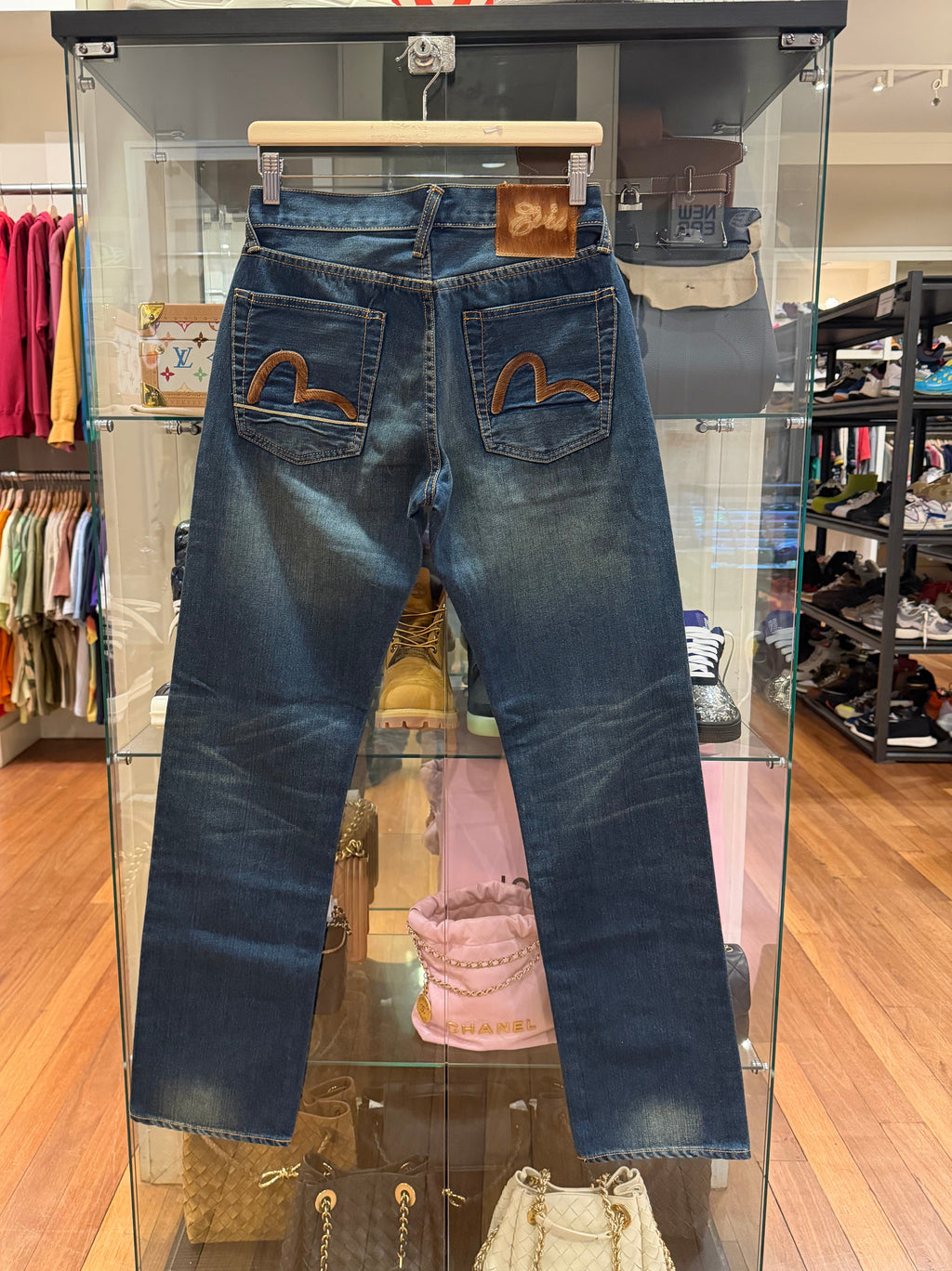 Evisu Pony Hair Backtab Denim Jeans