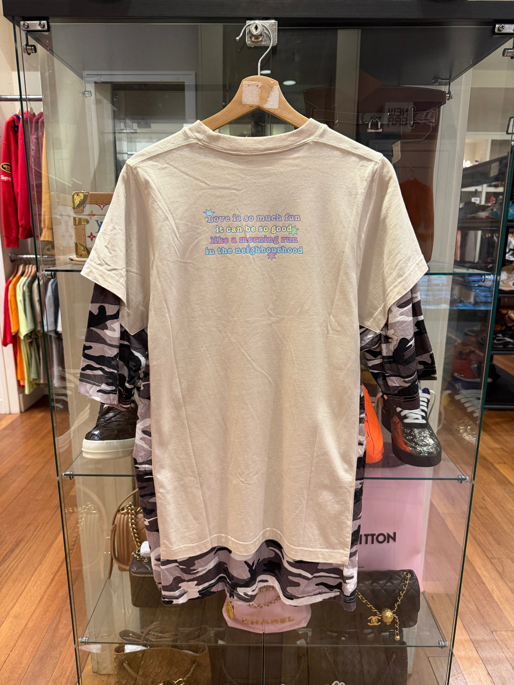 Balenciaga Dream Bear Camouflage Layered Tee