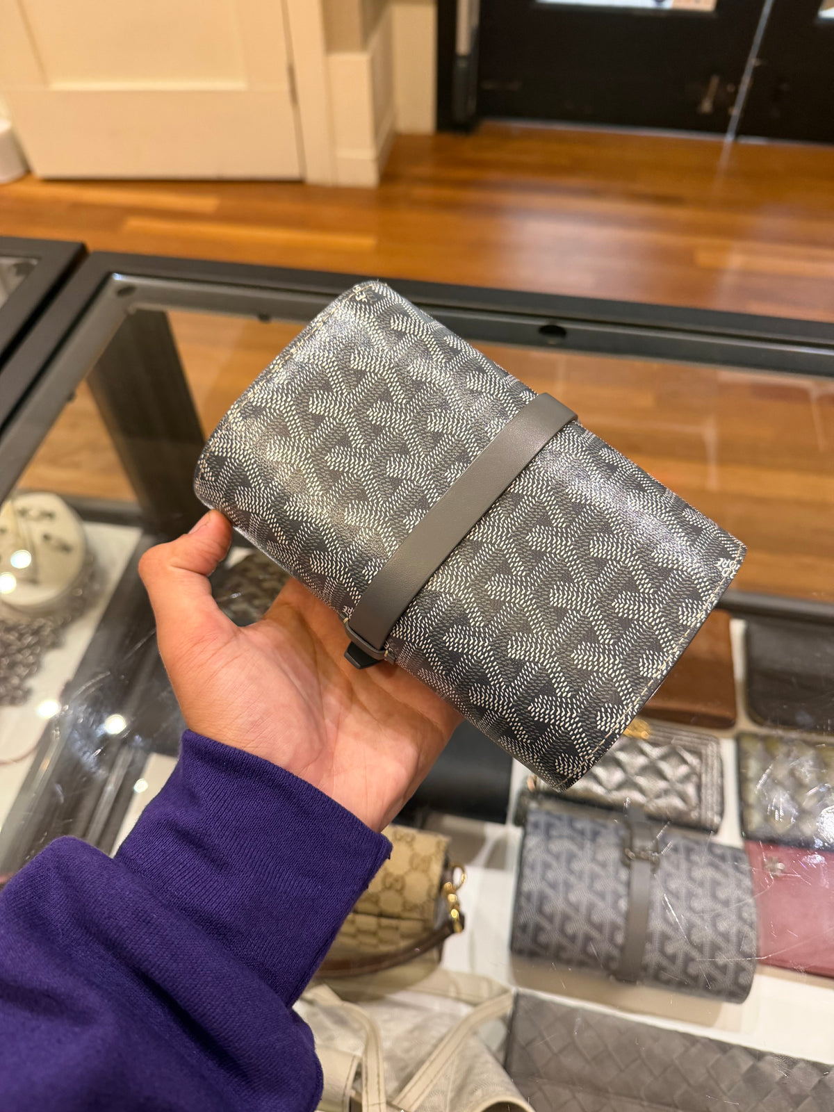 Goyard Montre De Voyage Grey Double Watch Case