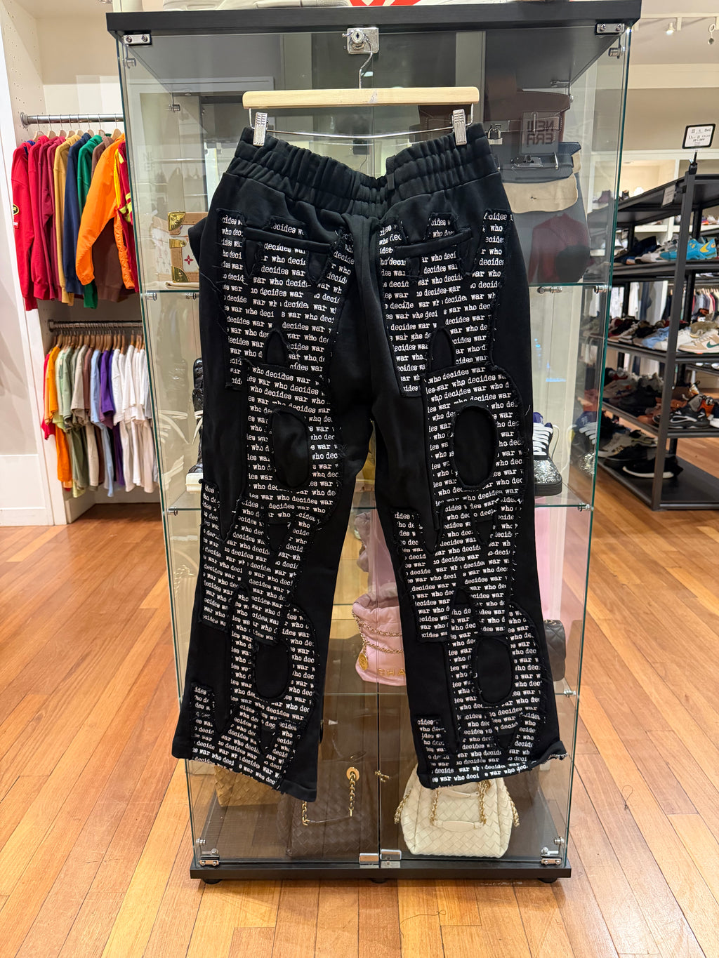 Who Decides War WDW Overlay Sweatpants - Black/White