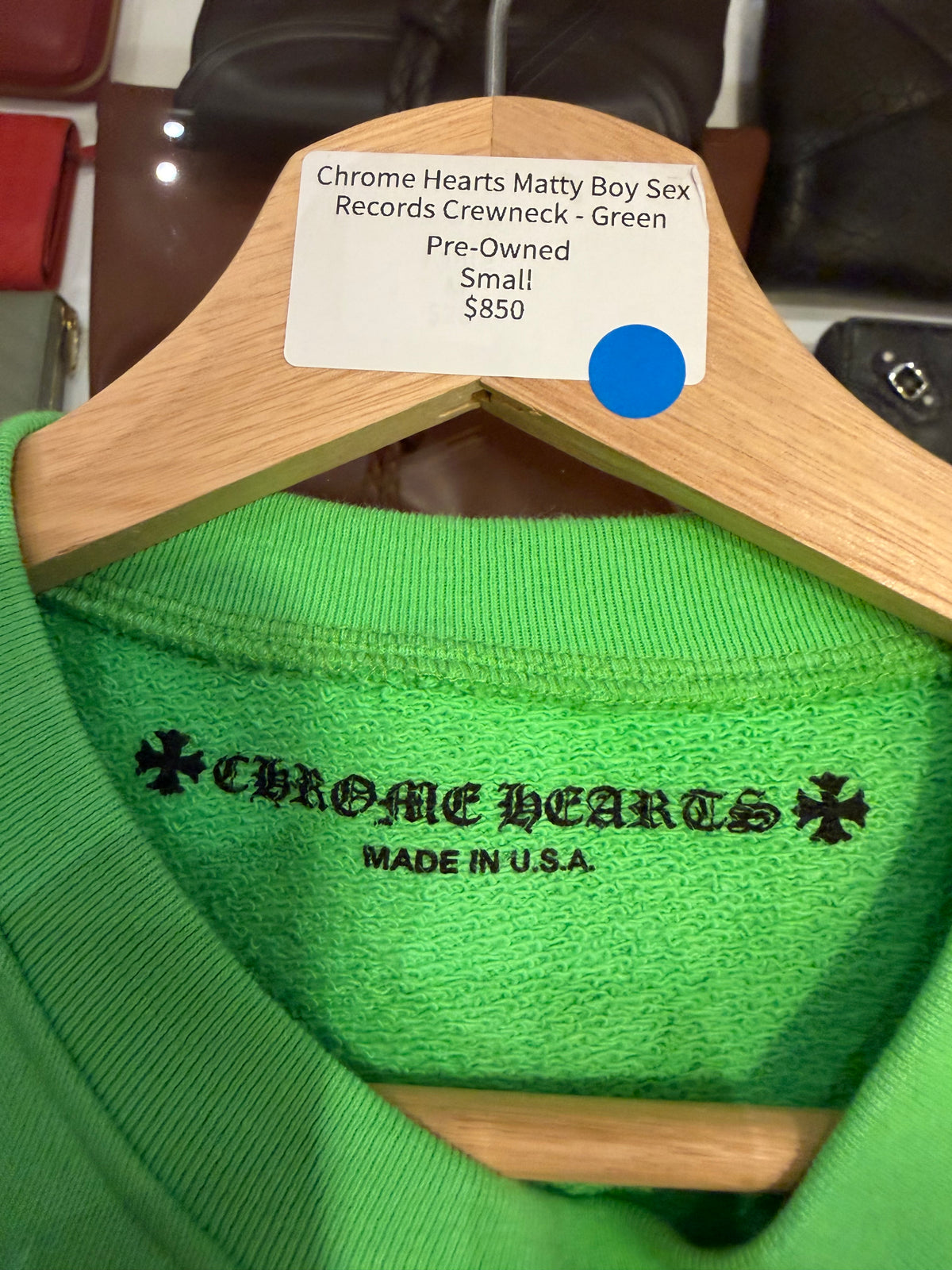 Chrome Hearts Matty Boy Sex Record Crewneck - Green