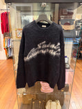 Saint Laurent Paris Mohair Sweater - Black/White