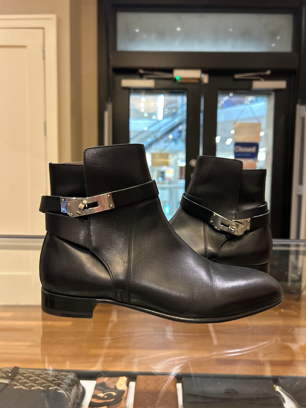 Hermes Neo Ankle Boot - Black Leather