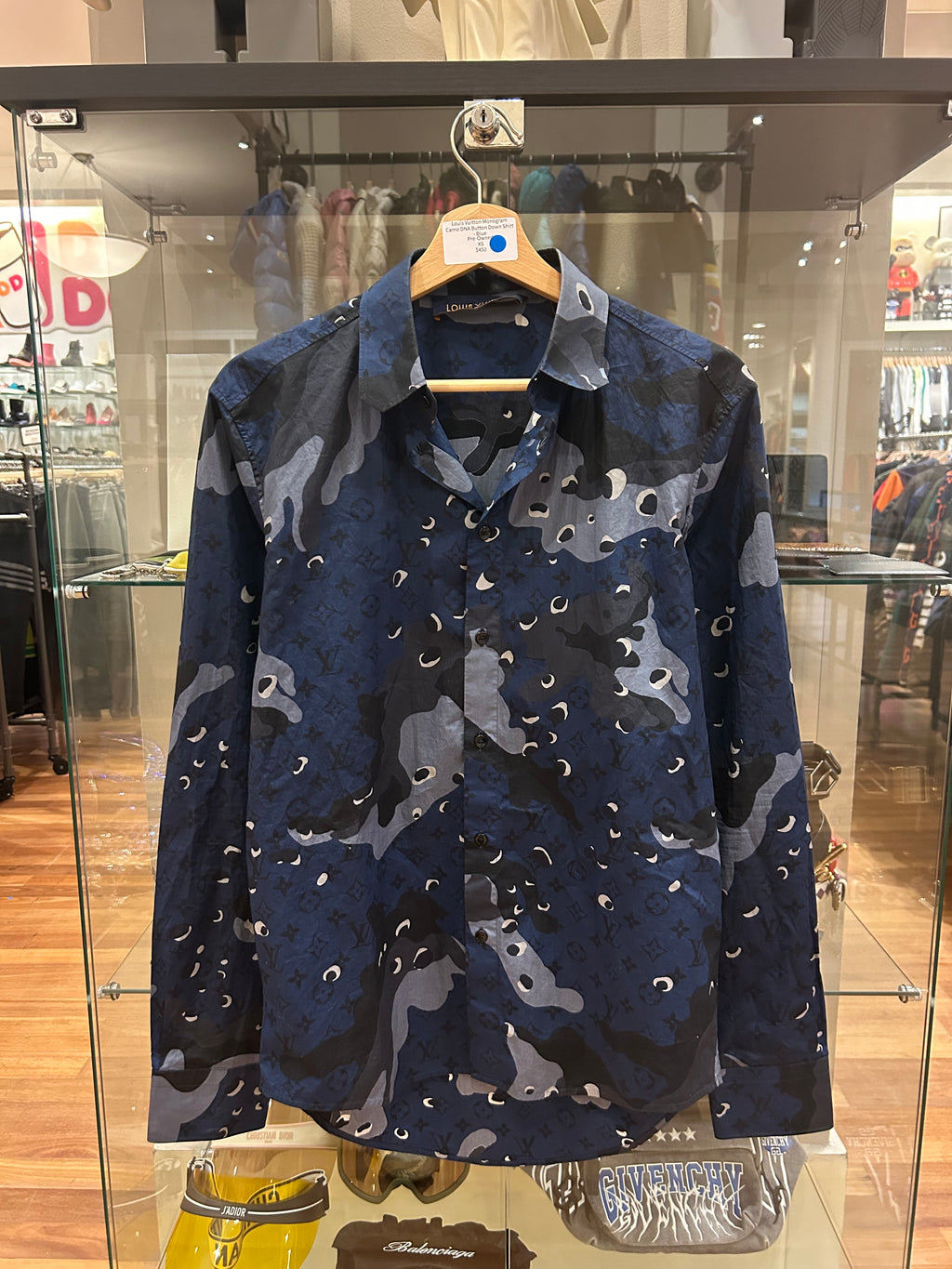 Louis Vuitton Camo DNA Button Down Shirt - Blue