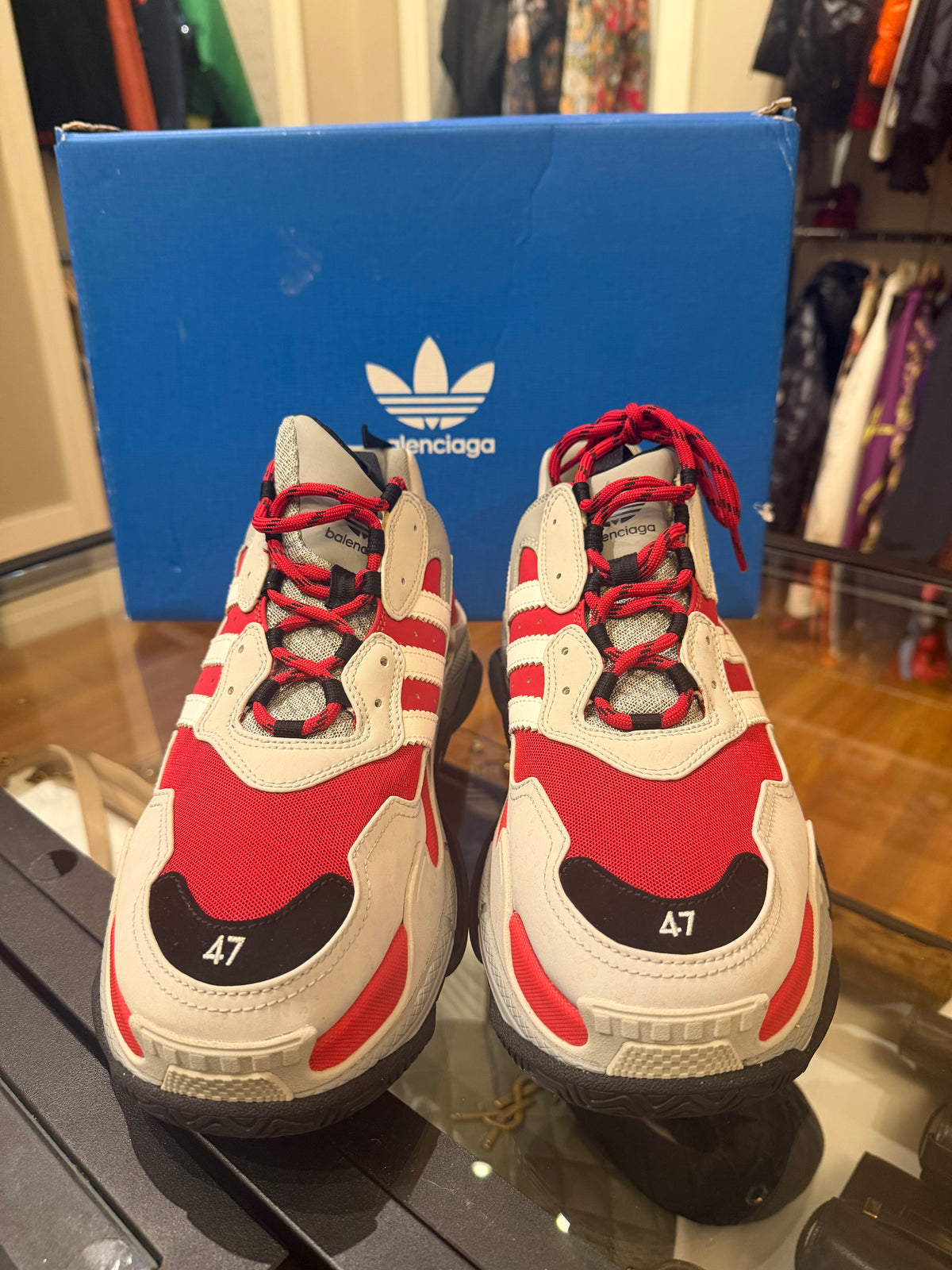 Balenciaga X Adidas Triple S - Grey & Red