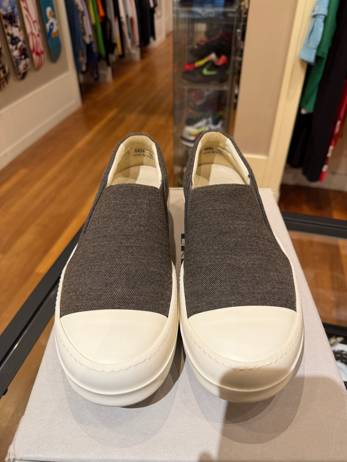 Rick Owens Boat Slip On Sneaker - Brown Canvas