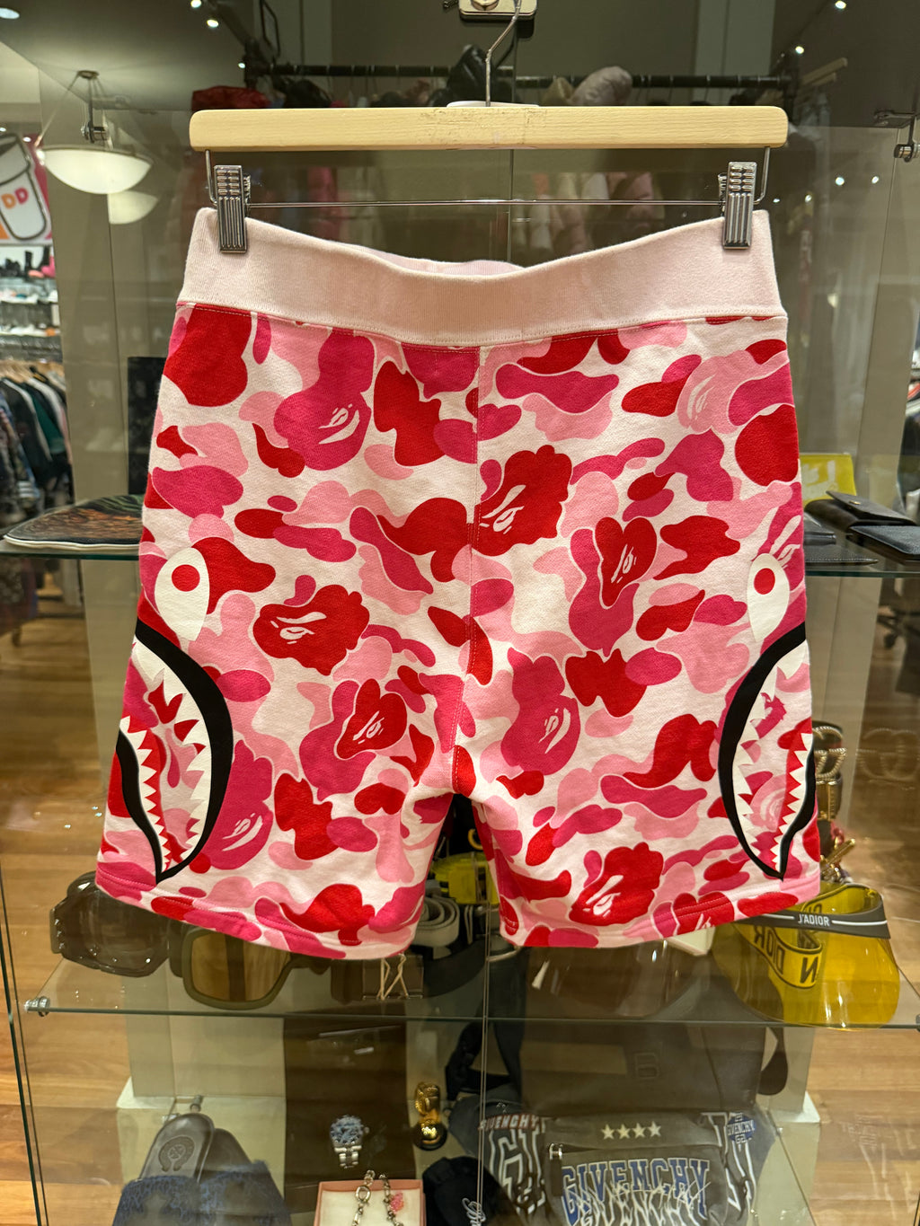 Bape ABC Camo Shark Sweat Shorts - Pink