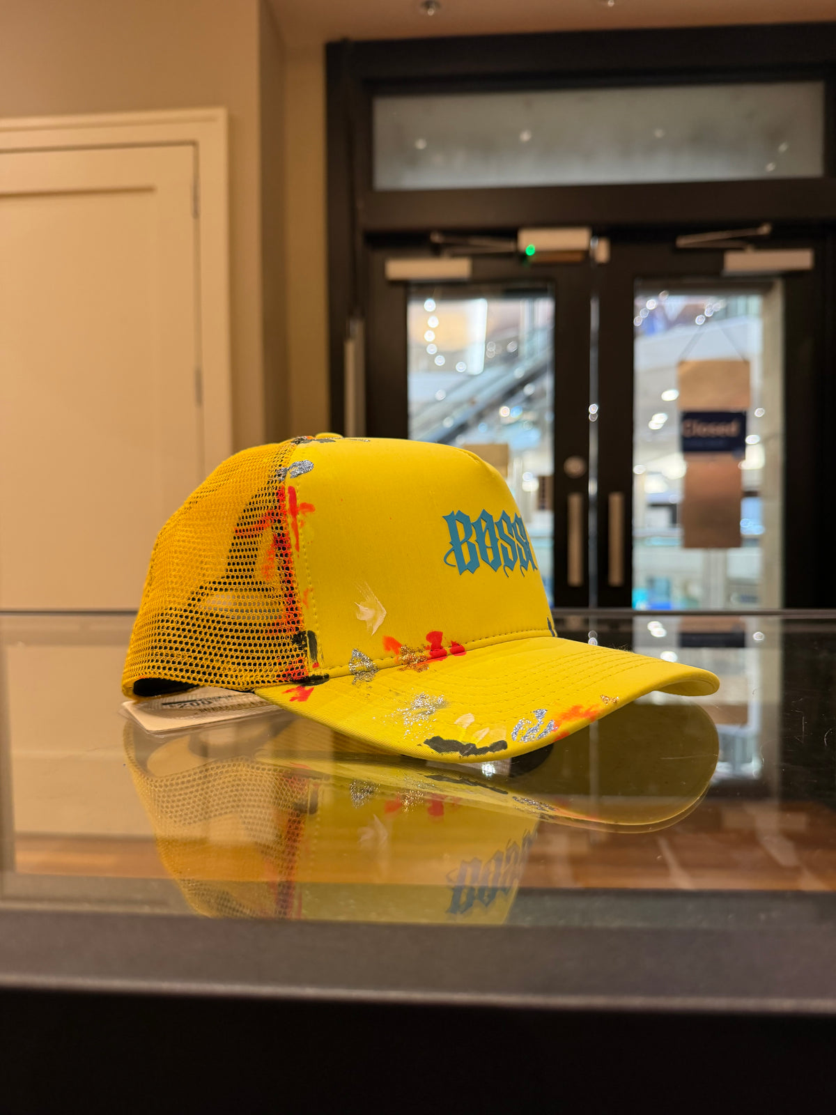 Bossi Painted Trucker Hat - Yellow