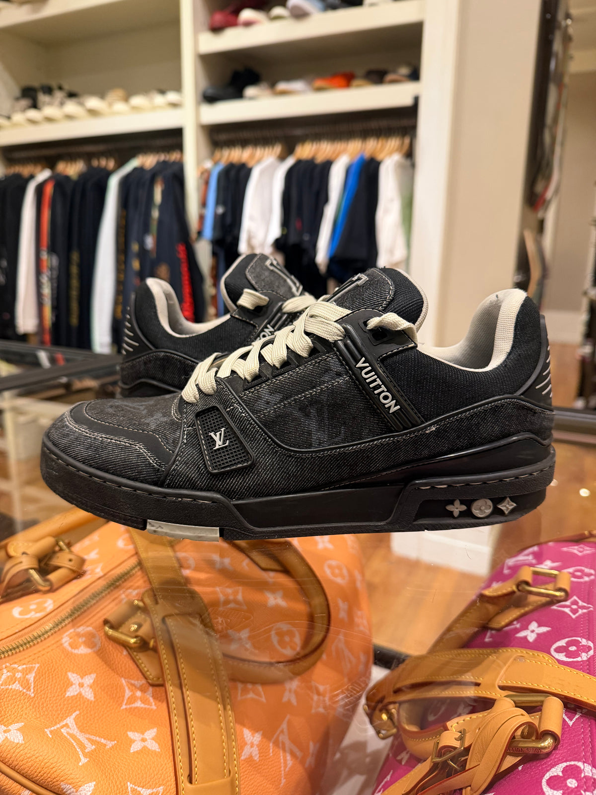 Louis Vuitton LV Monogram Trainers - Black Denim